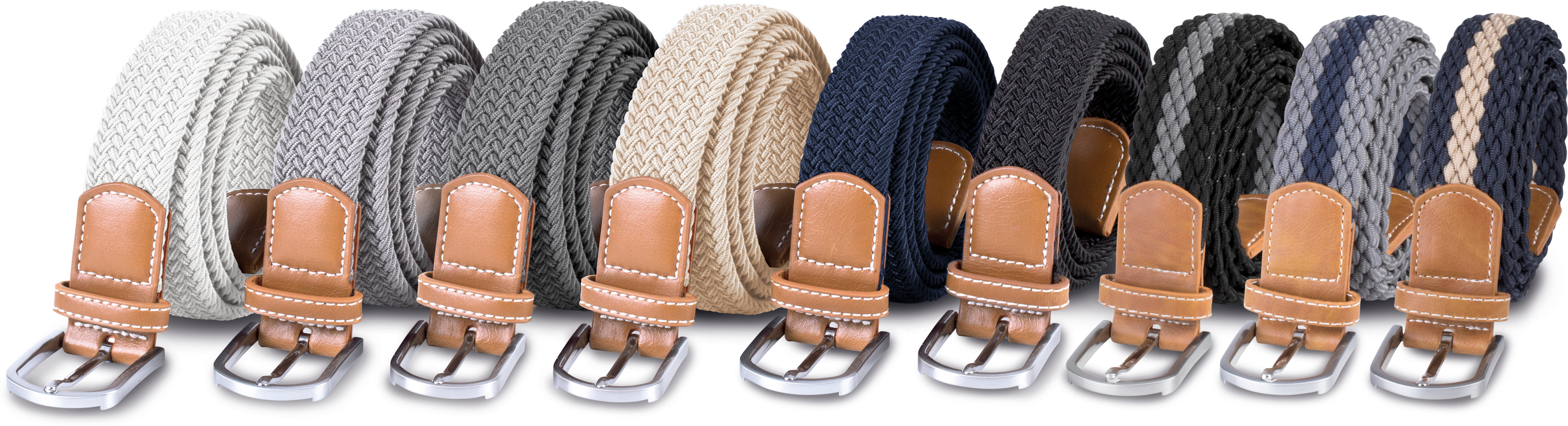 Elastische gevlochten riem