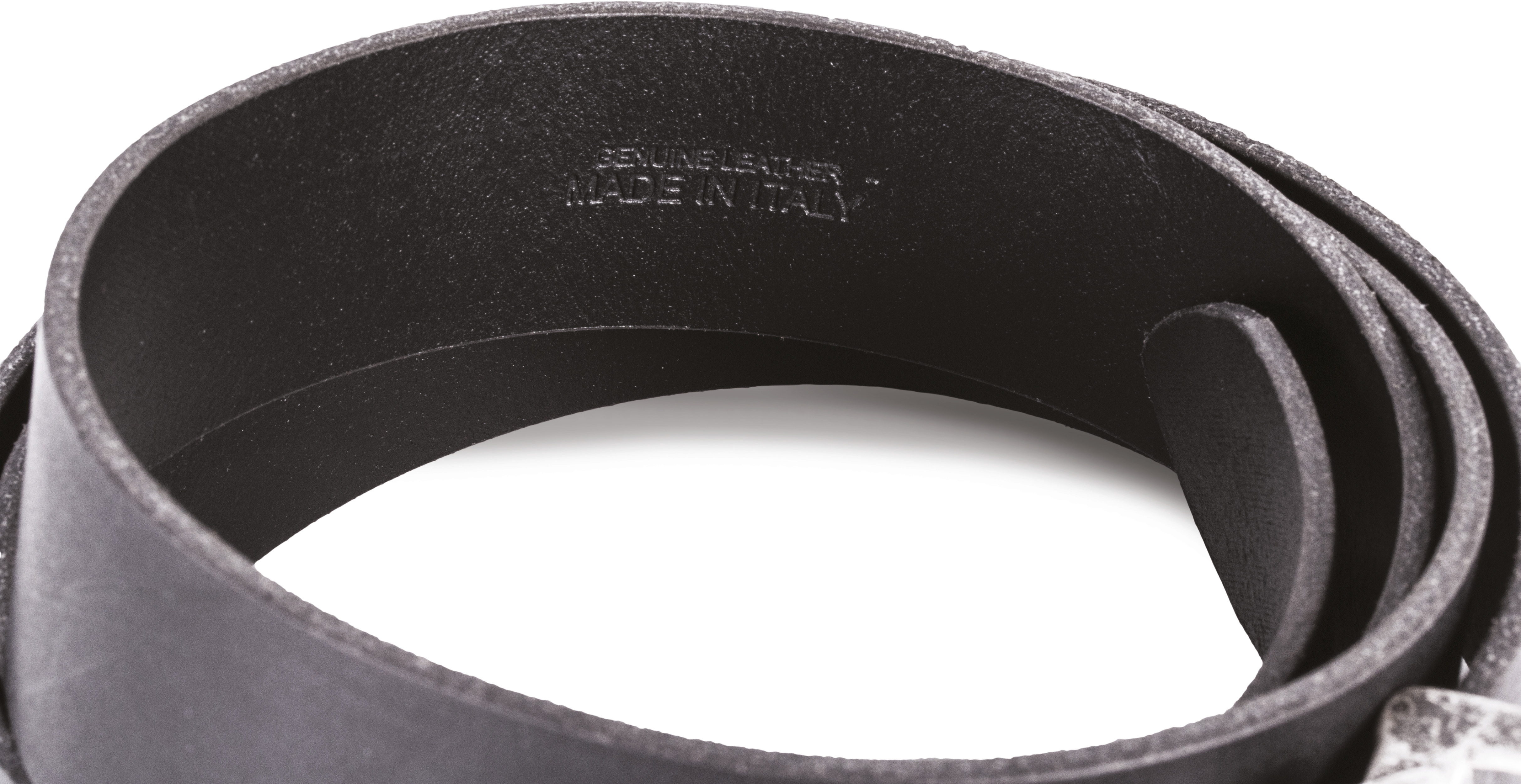 Riem van leer met onafgewerkte rand - 35 mm