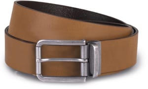 Riem van leer met onafgewerkte rand - 35 mm