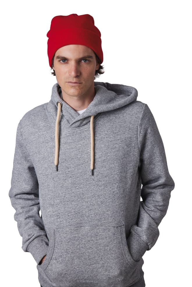 Recycled beanie with knitted turn-up