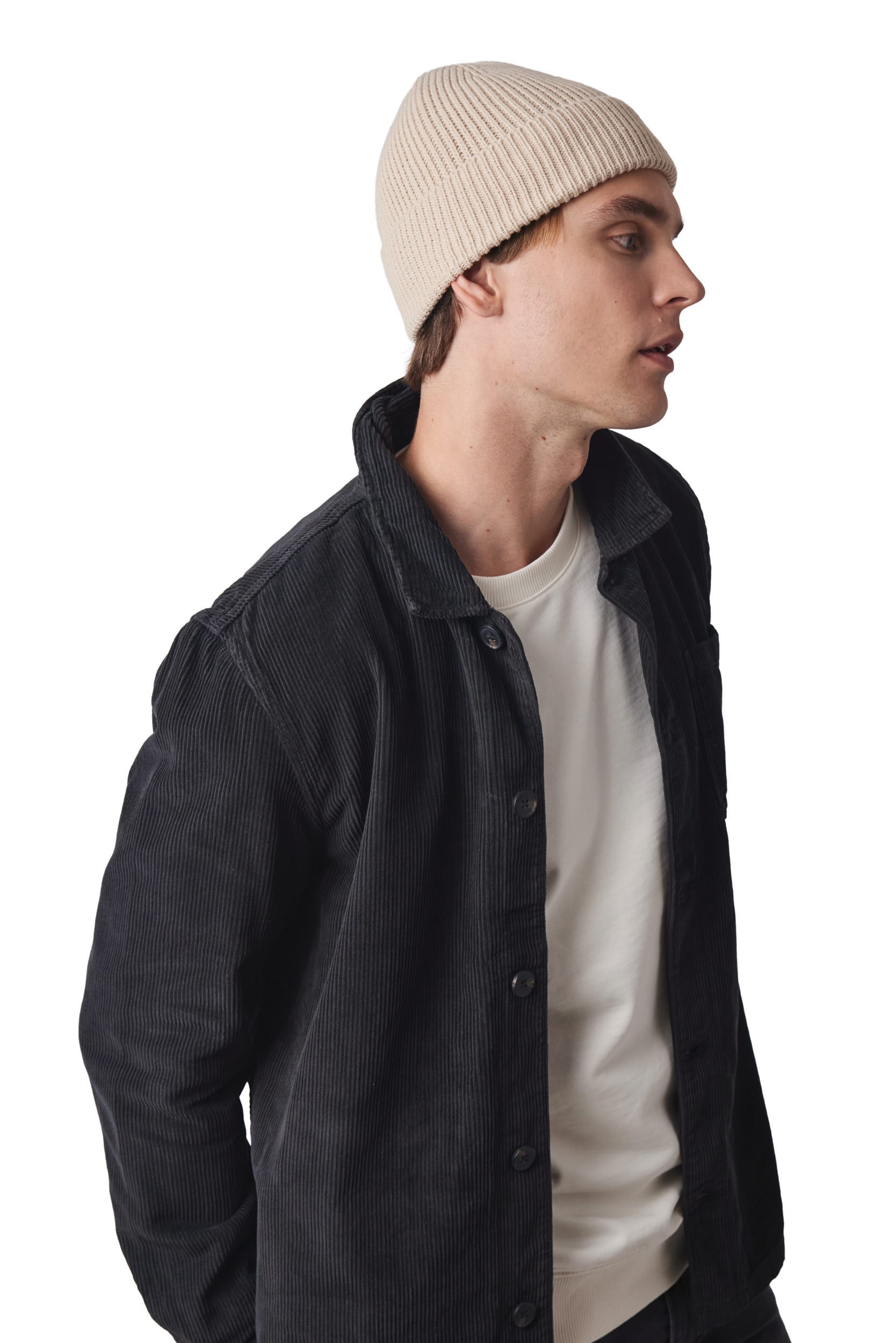 Bonnet côtelé avec revers - Image 3