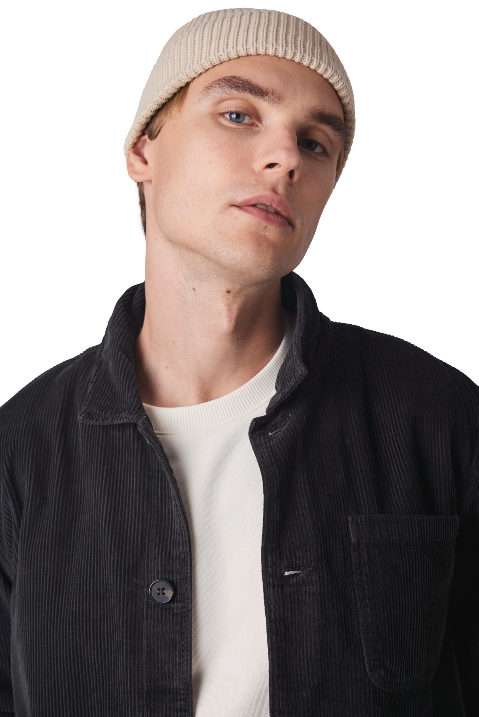 Bonnet côtelé avec revers - Image 2