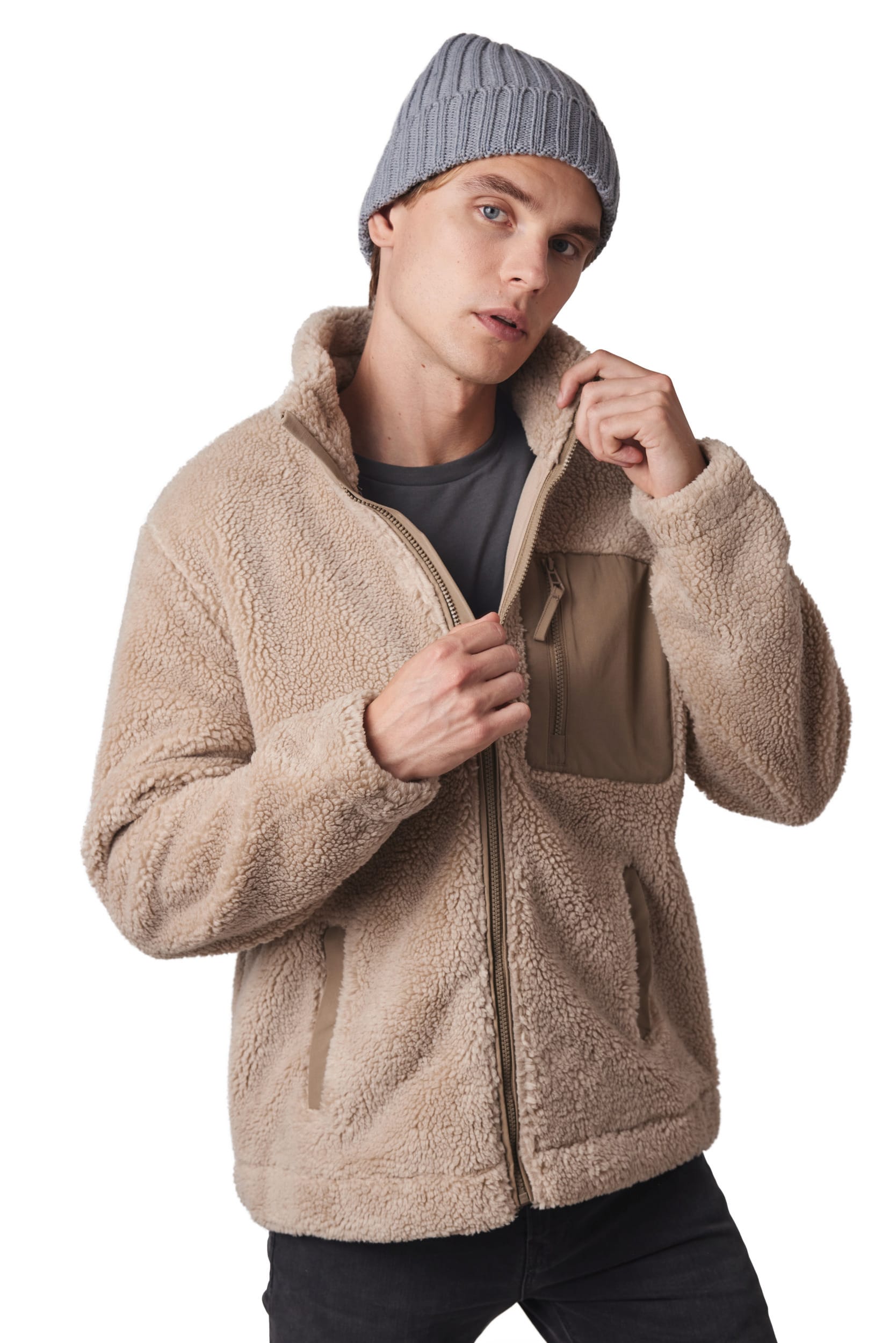 Bonnet à double côte et revers - Image 1