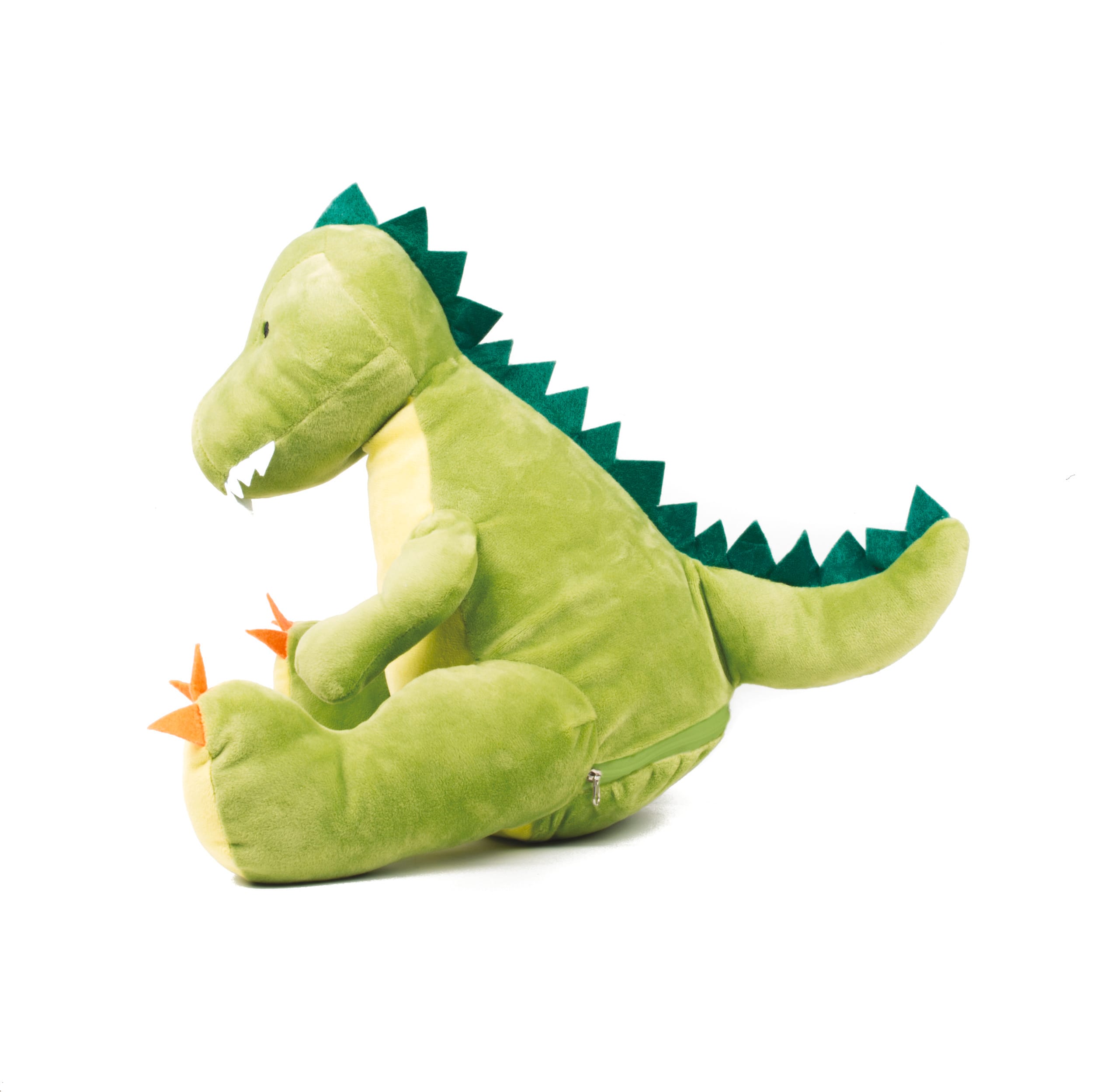Dinossauro de peluche com fecho