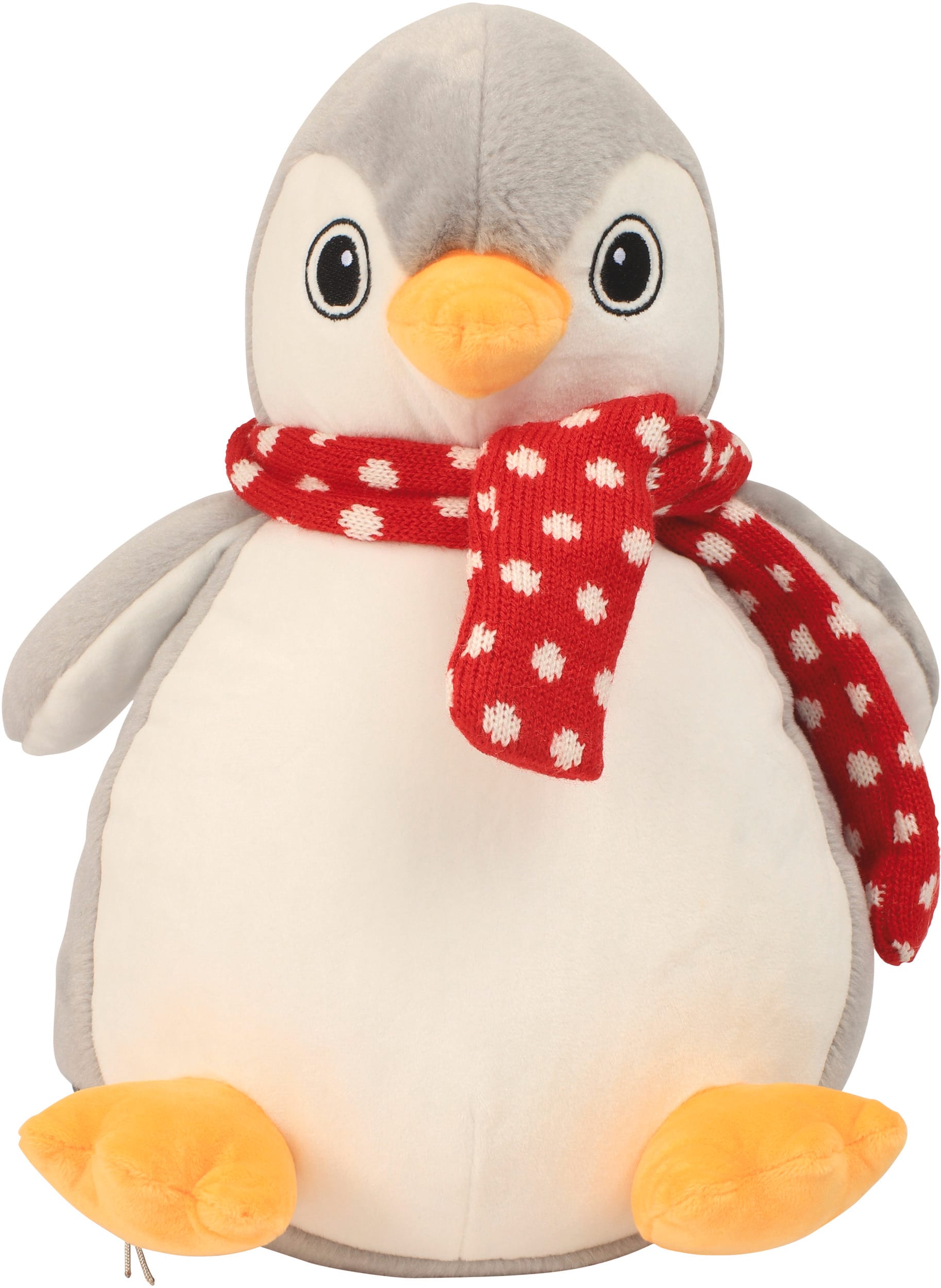 Pinguim de peluche com fecho