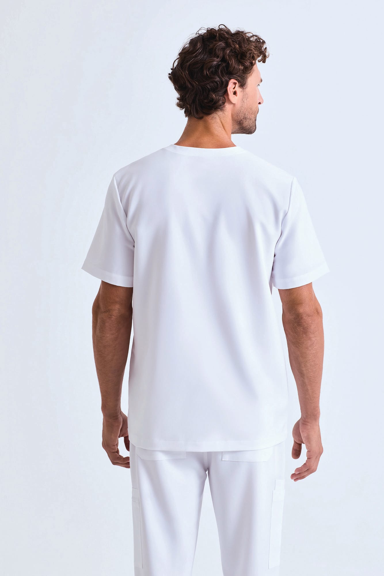 Túnica stretch manga curta de homem