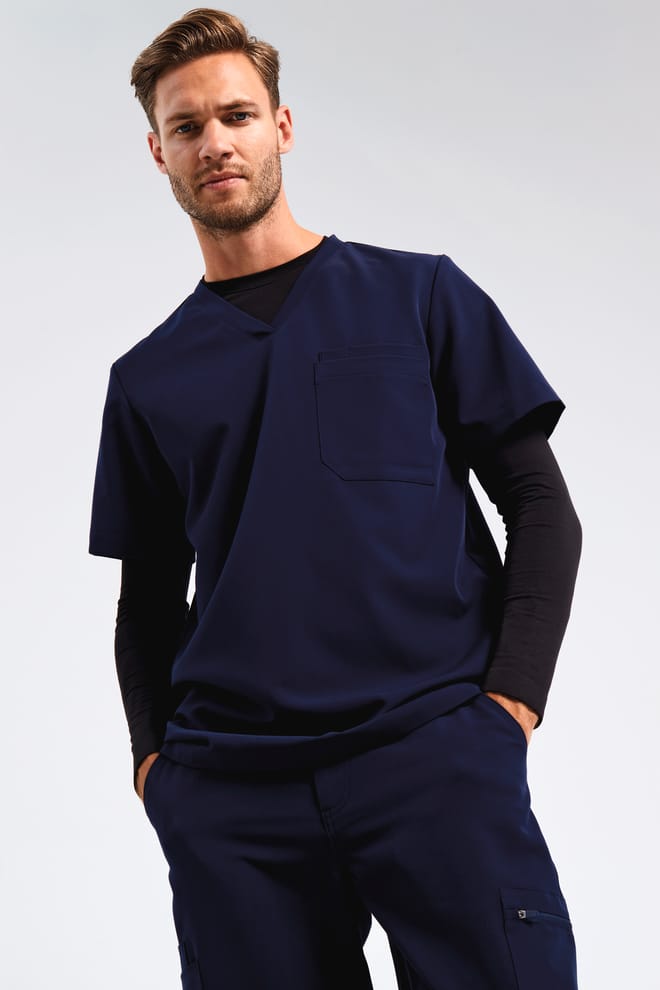 Stretch tuniek met korte mouwen voor heren