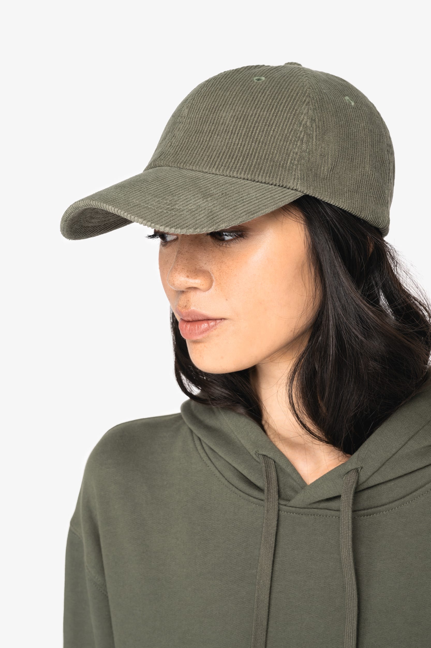 Casquette écoresponsable en velours côtelé 6 panneaux unisexe - Image 1