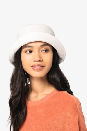 Ecologische uniseks bucket hat in badstof
