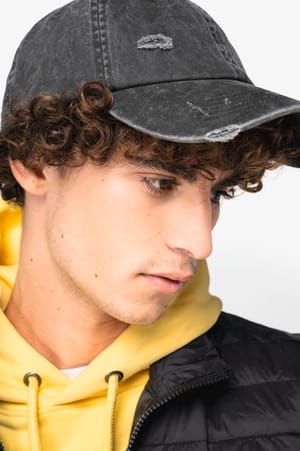 Ecologische uniseks pet met verwassen look