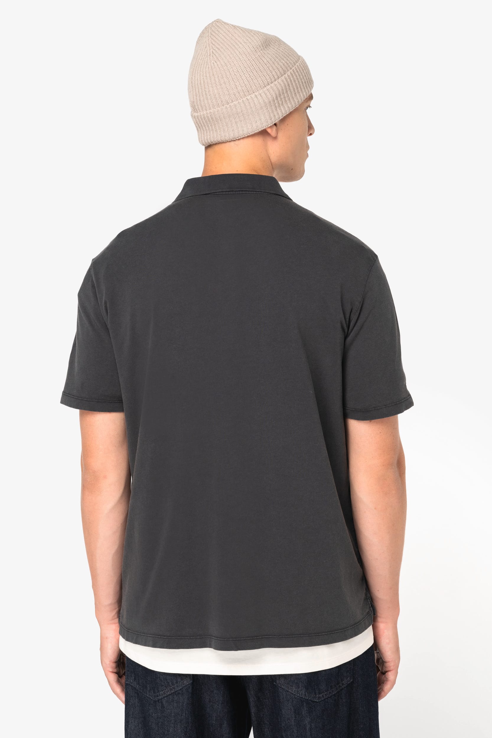 Polo écoresponsable délavé en jersey homme - Image 5