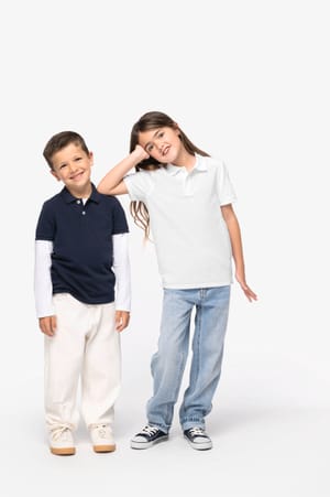 Ecologische kinderpolo van piquétricot 