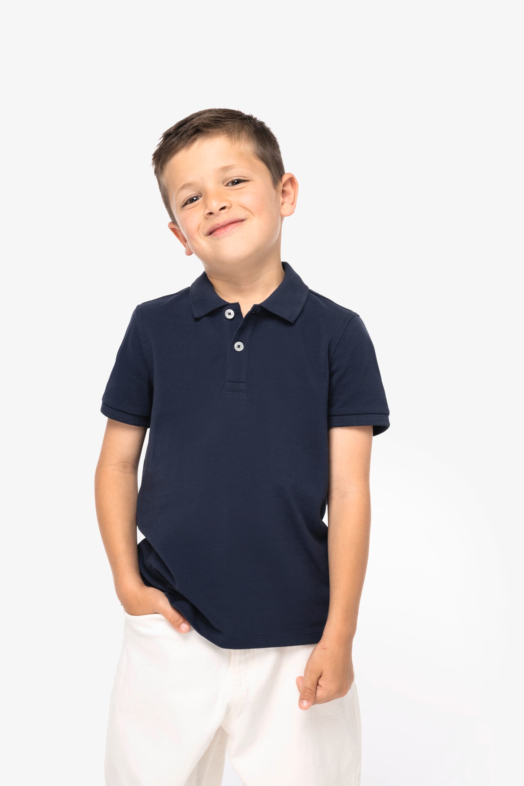 Polo écoresponsable maille piquée enfant - Image 3