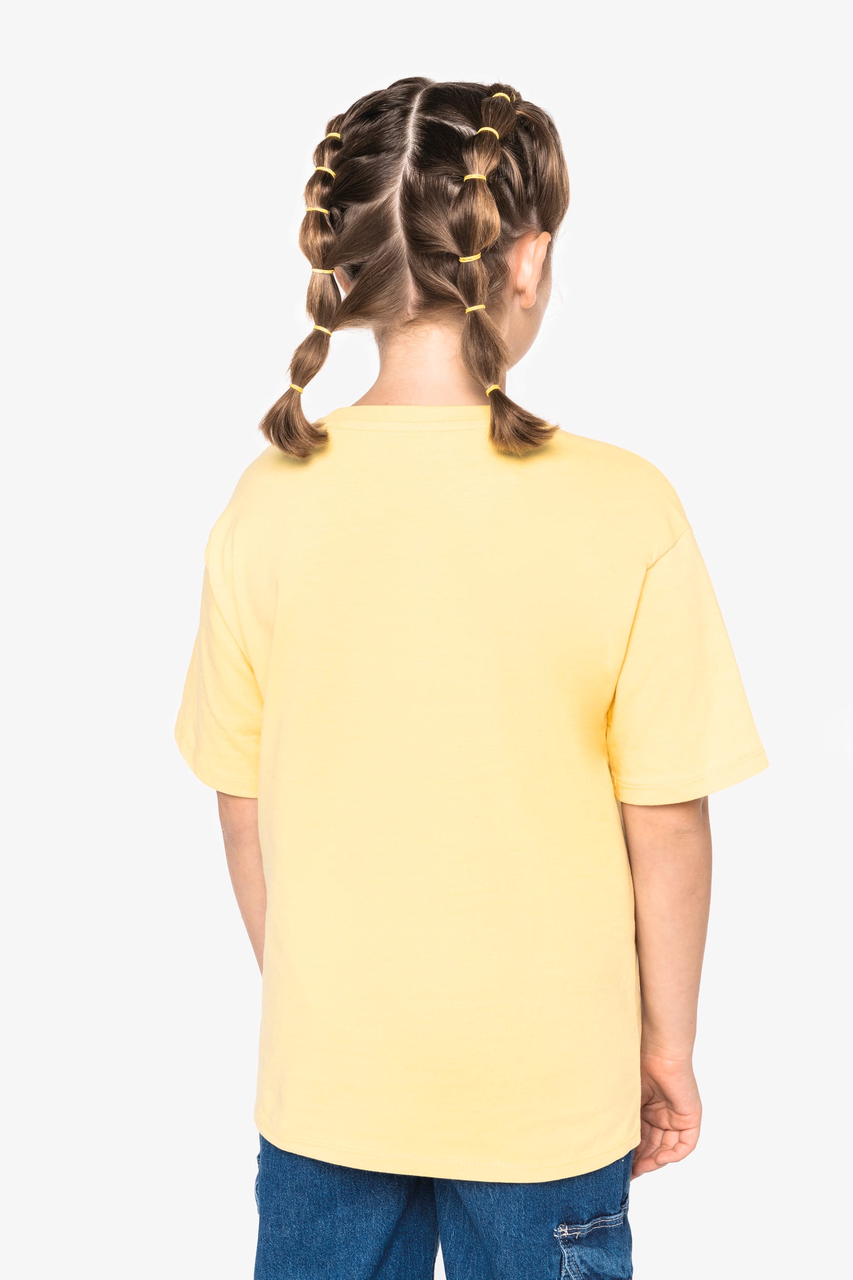 T-shirt mangas descaídas de criança