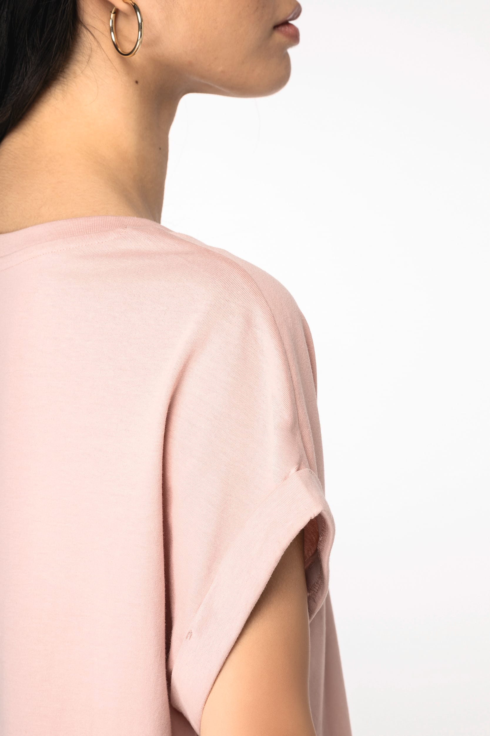 T-shirt écoresponsable manches à revers femme - Image 5