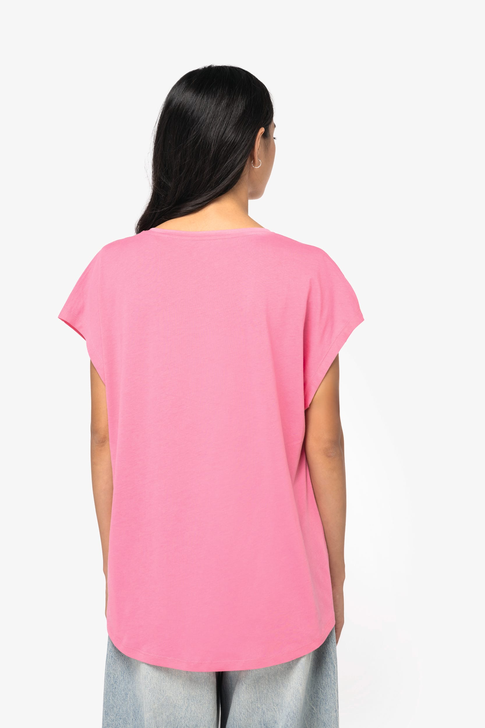 T-shirt écoresponsable loose à col V femme - Image 4