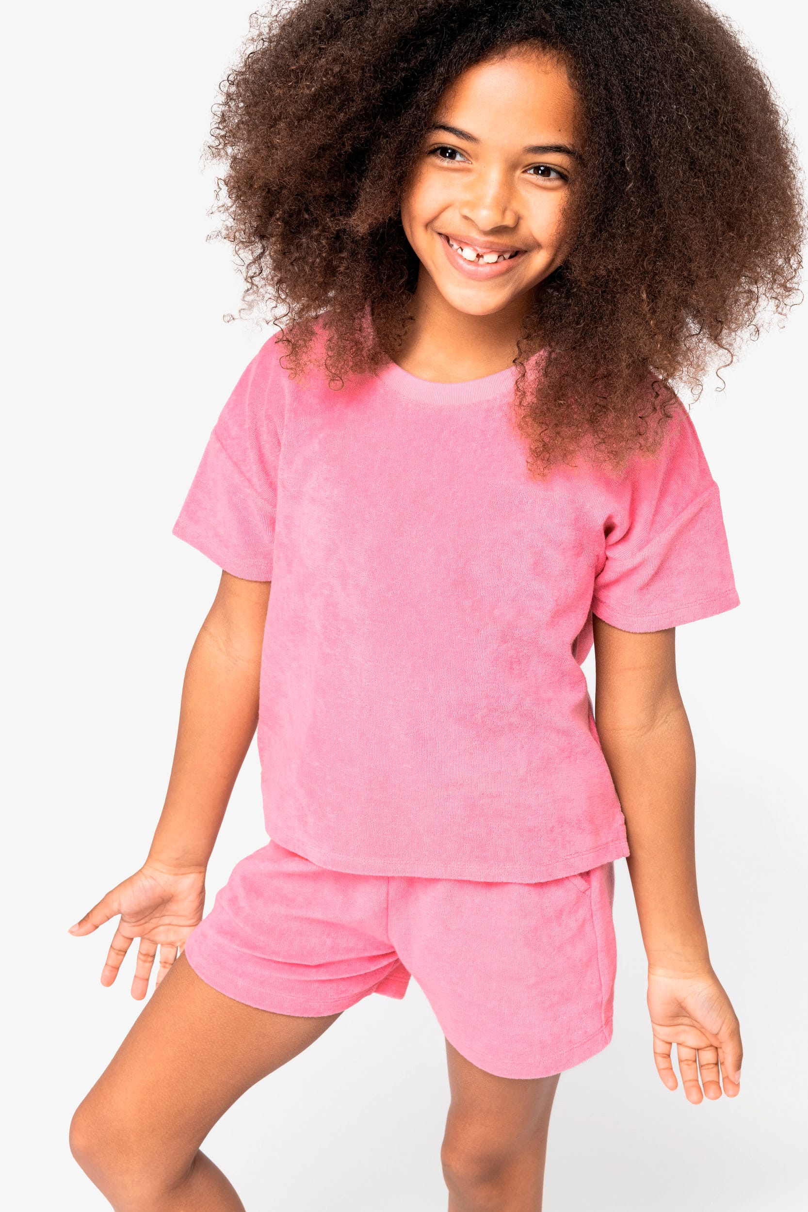 T-shirt ragazza ecosostenibile in spugna 