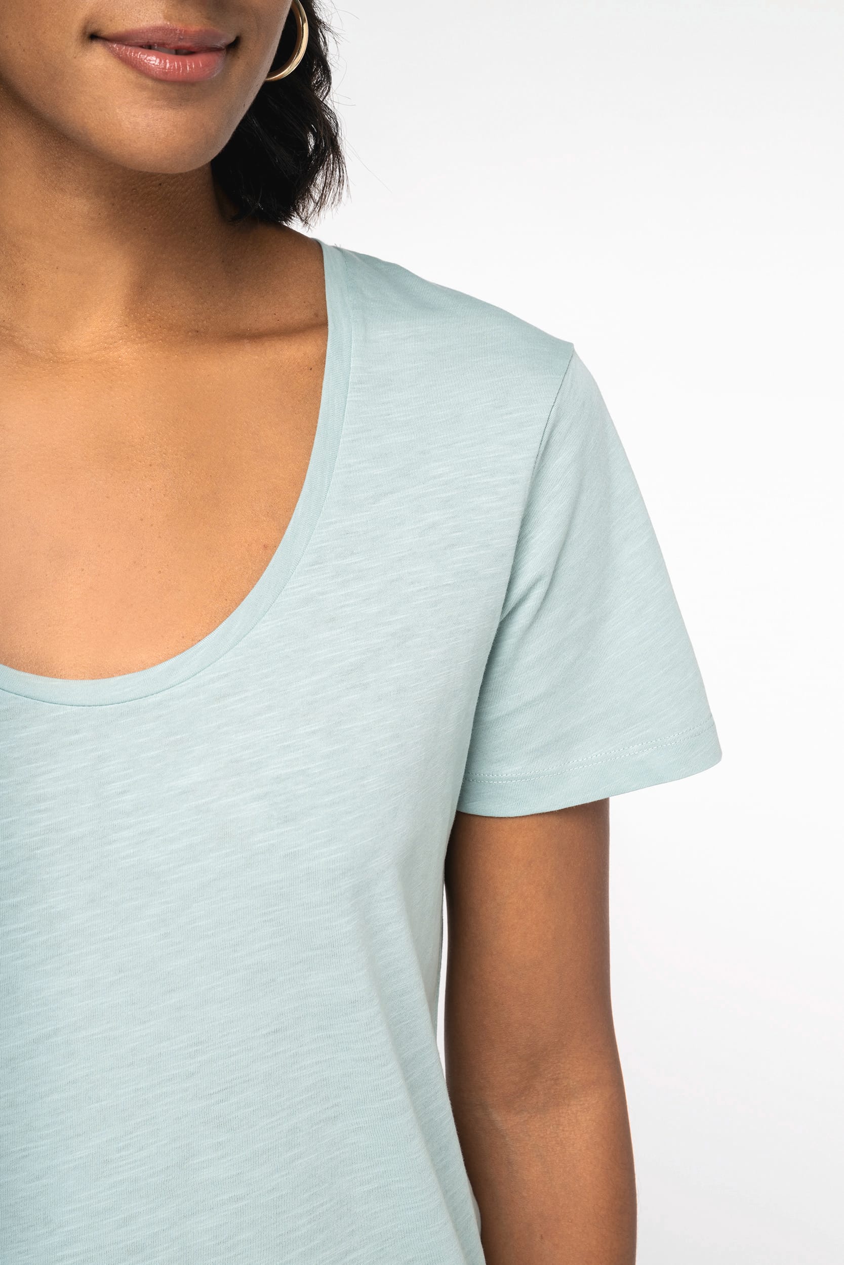 T-shirt eco-responsável slub de senhora