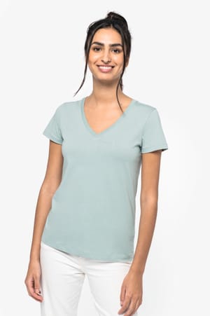Ecologisch dames T-shirt met V-hals