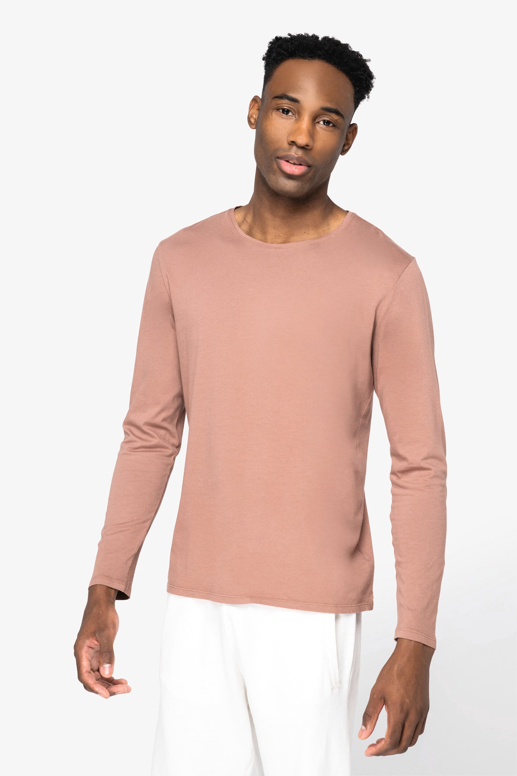 T-shirt eco-responsável manga comprida com aspecto lavado unissexo