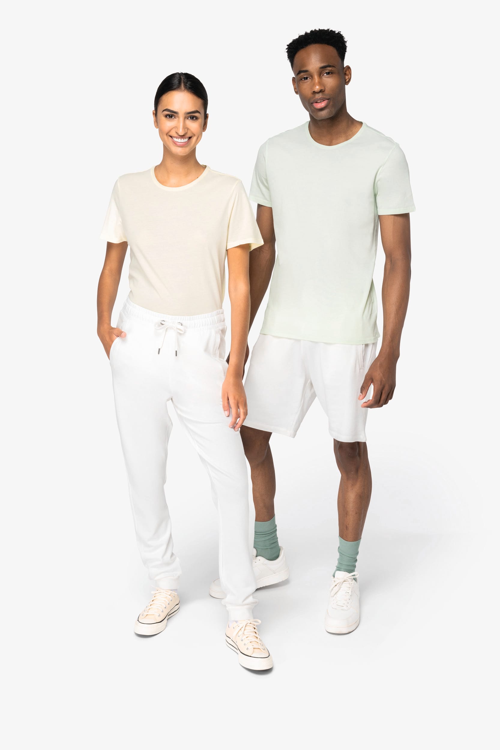 T-shirt eco-responsável com aspecto lavado unissexo