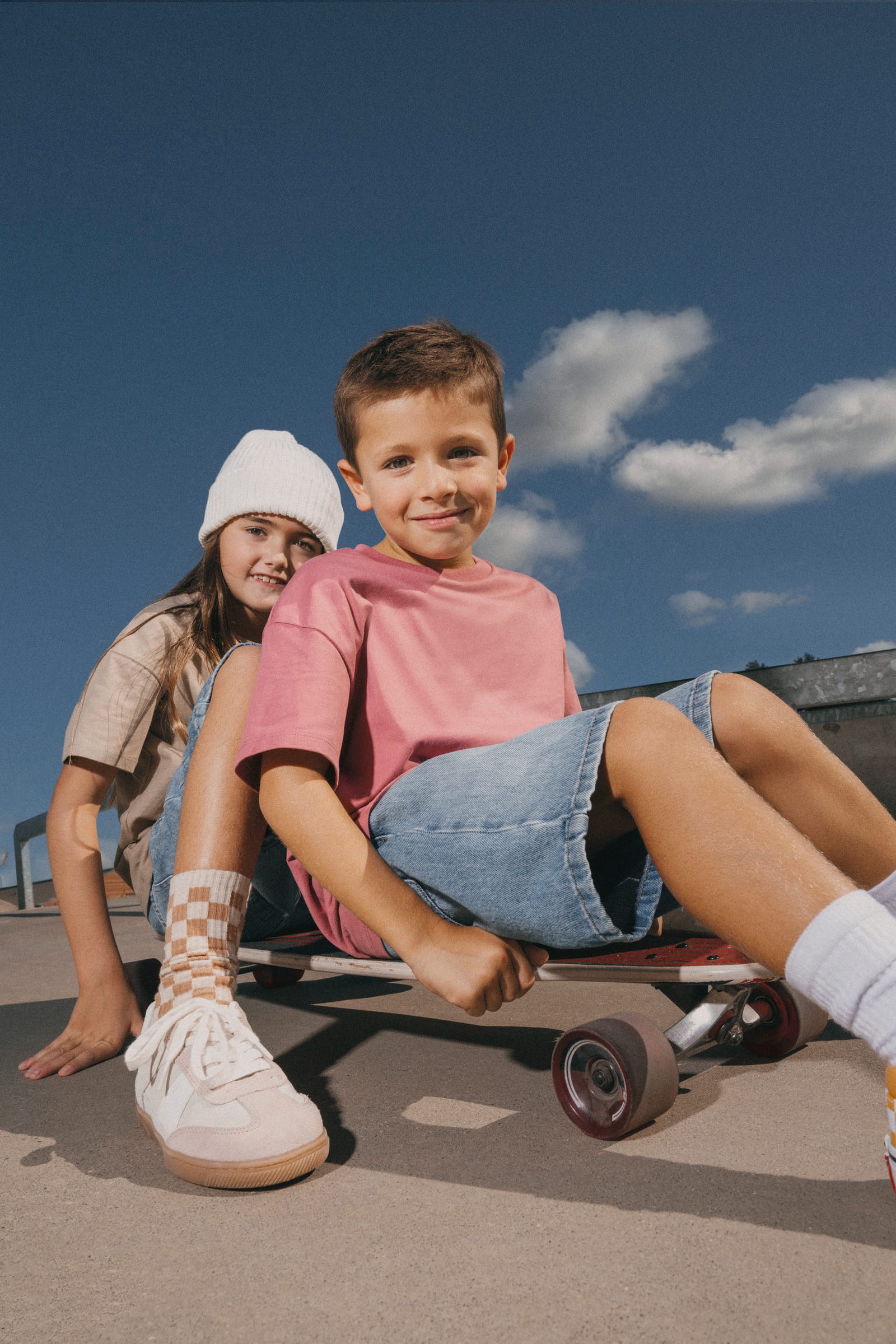 Ecologisch kinder T-shirt met afhangende schouders