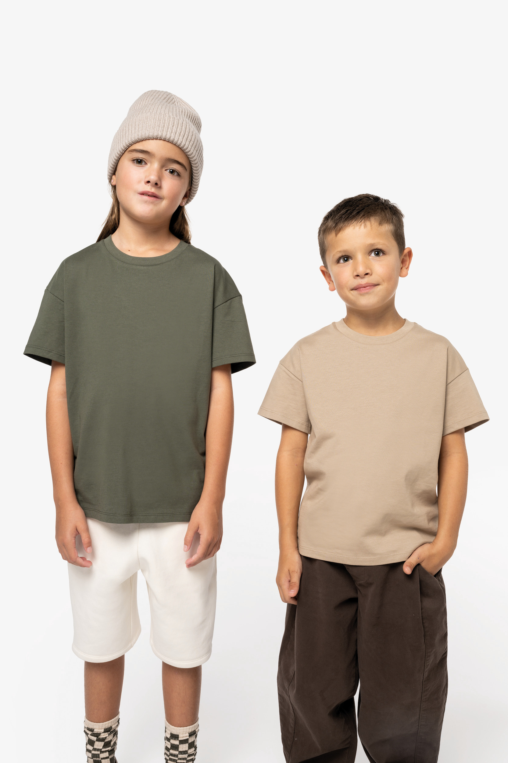 T-shirt bambino ecosostenibile con spalle cadenti Native Spirit