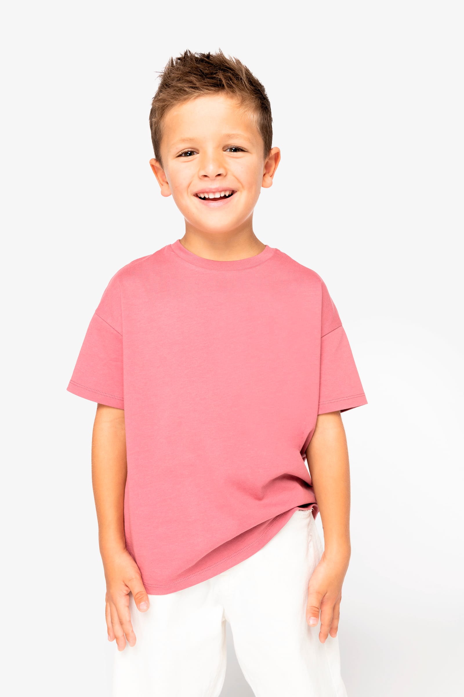 Ecologisch kinder T-shirt met afhangende schouders