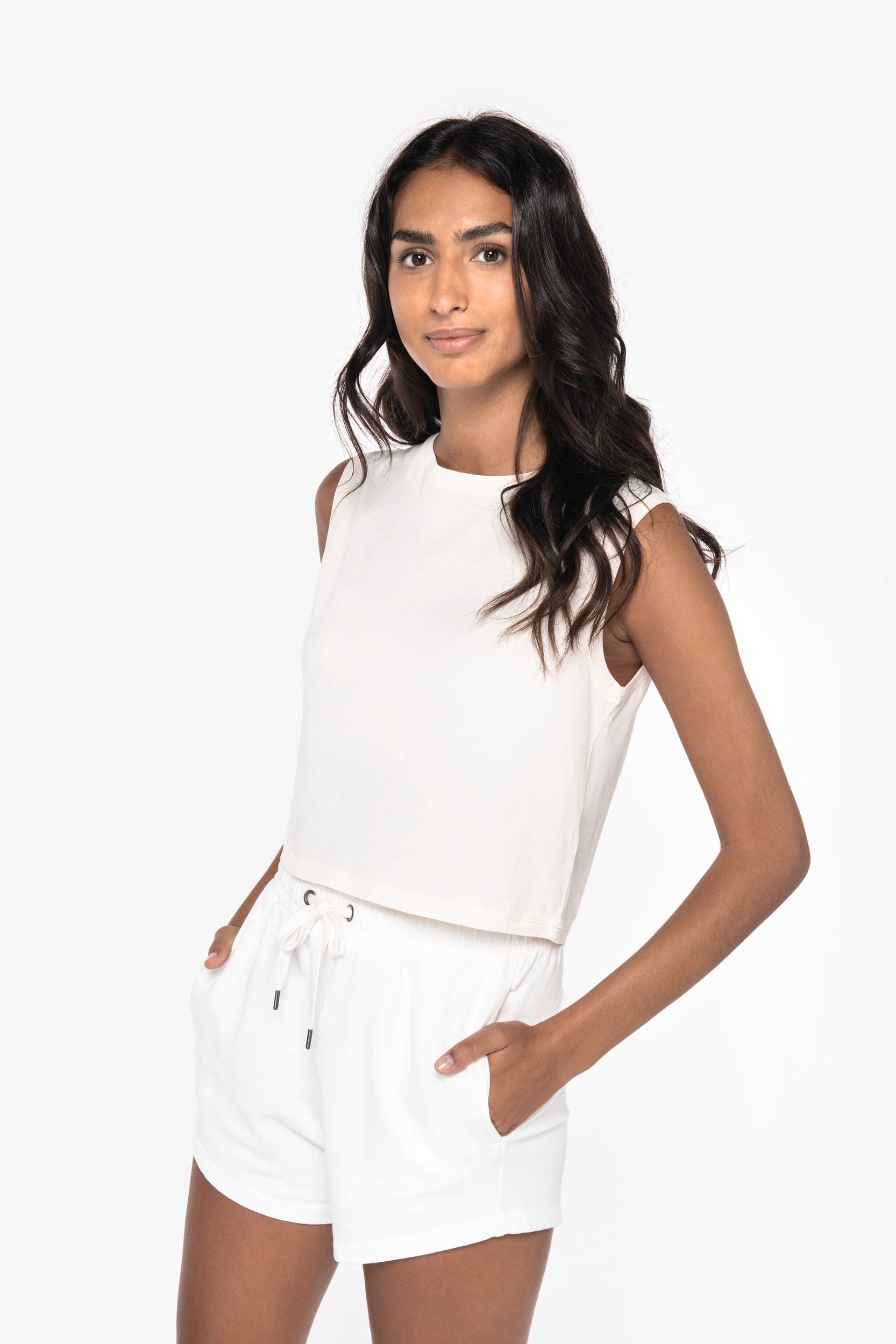 Native Spirit Eco-friendly ladies’ sleeveless crop t-shirt