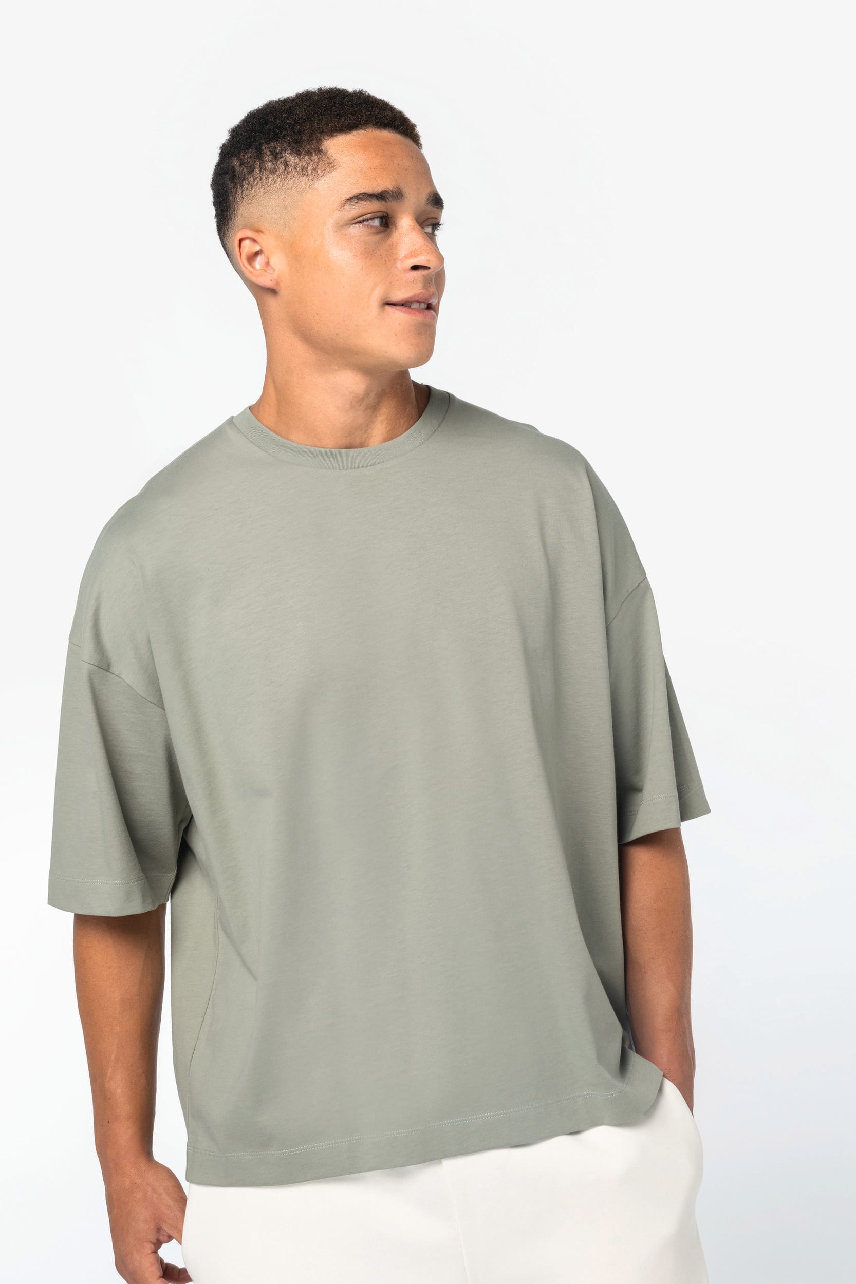 T-shirt écoresponsable boxy à épaules tombantes homme