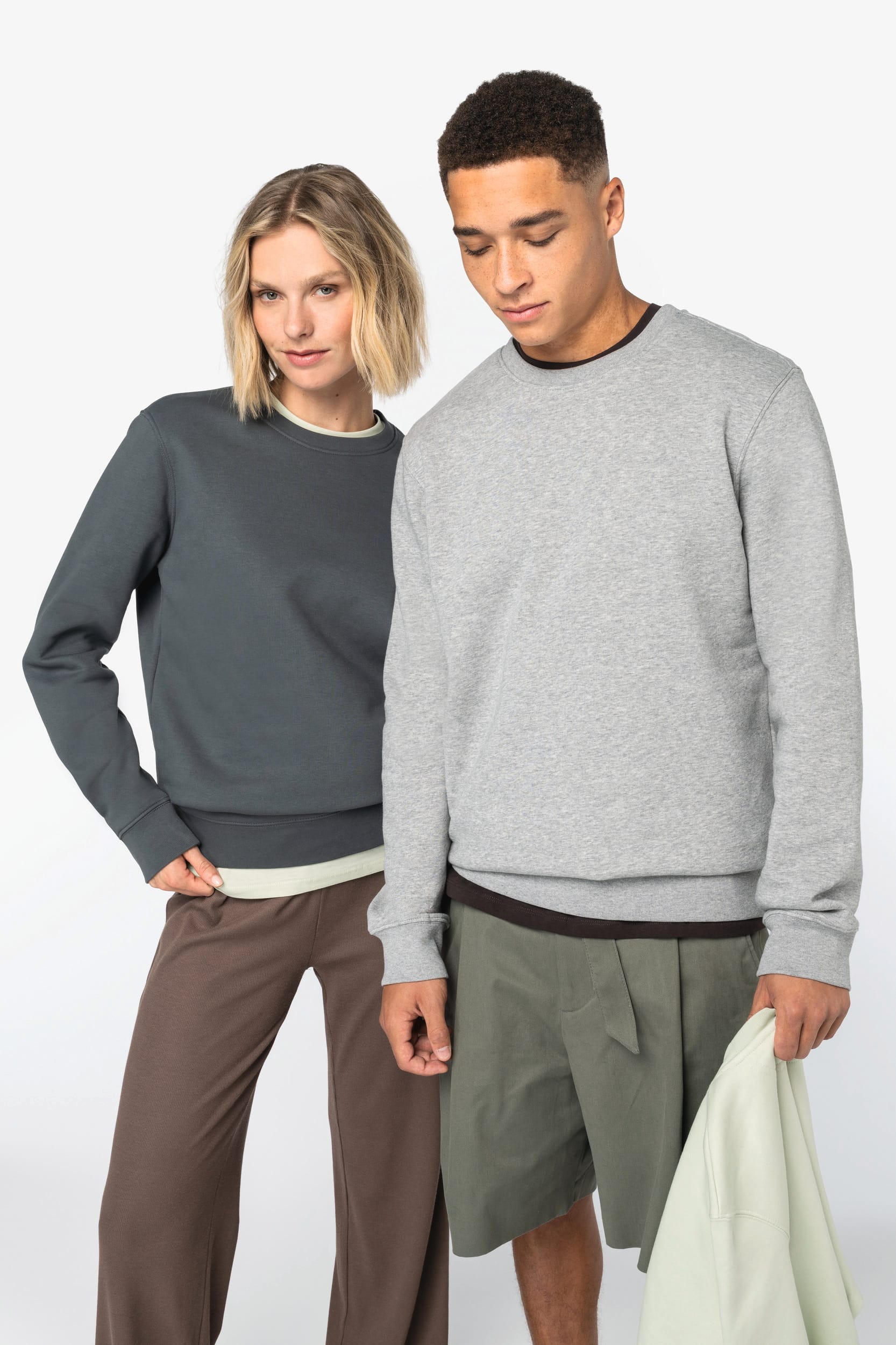 Sweat-shirt écoresponsable à col rond unisexe