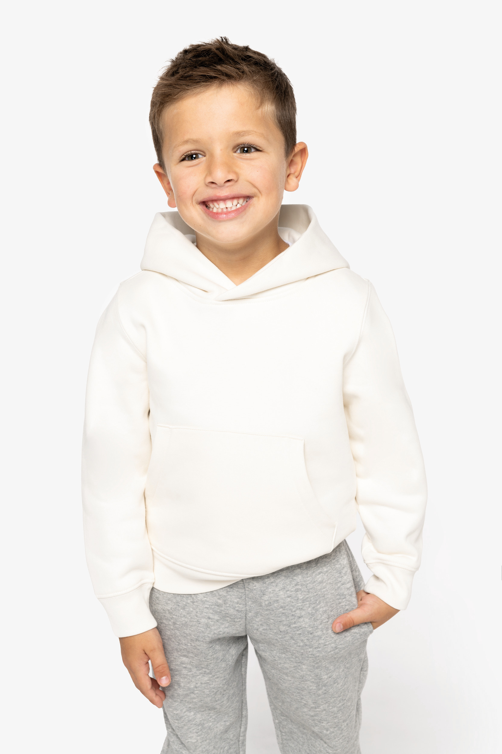 Ecologische kindersweater met capuchon