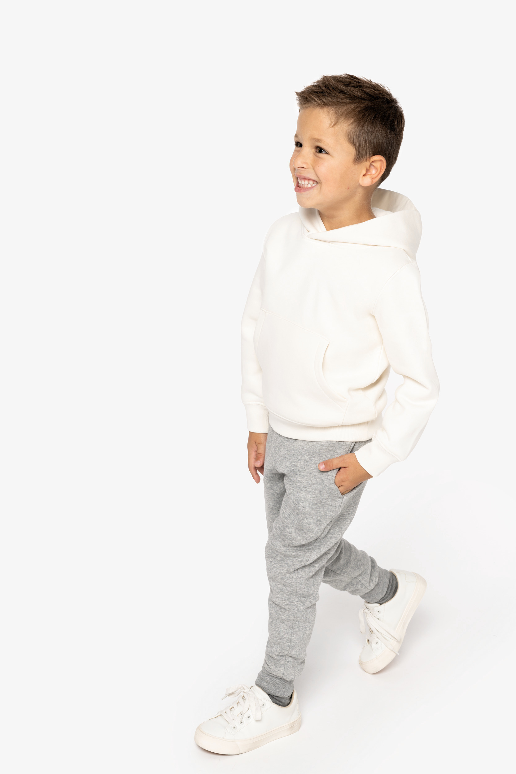 Ecologische kindersweater met capuchon