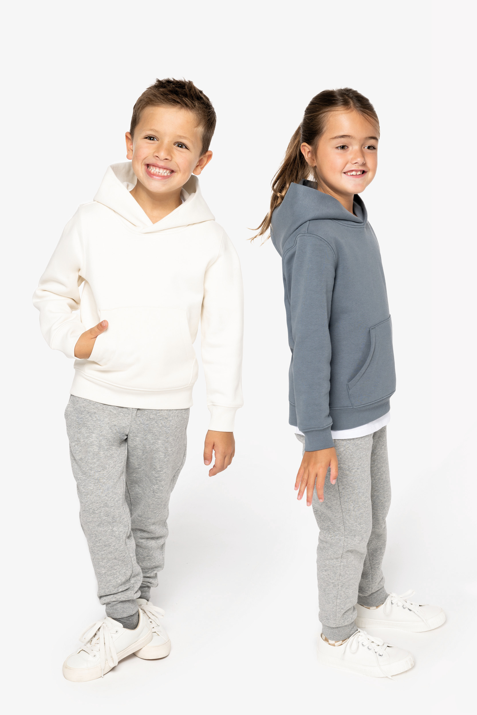 Ecologische kindersweater met capuchon