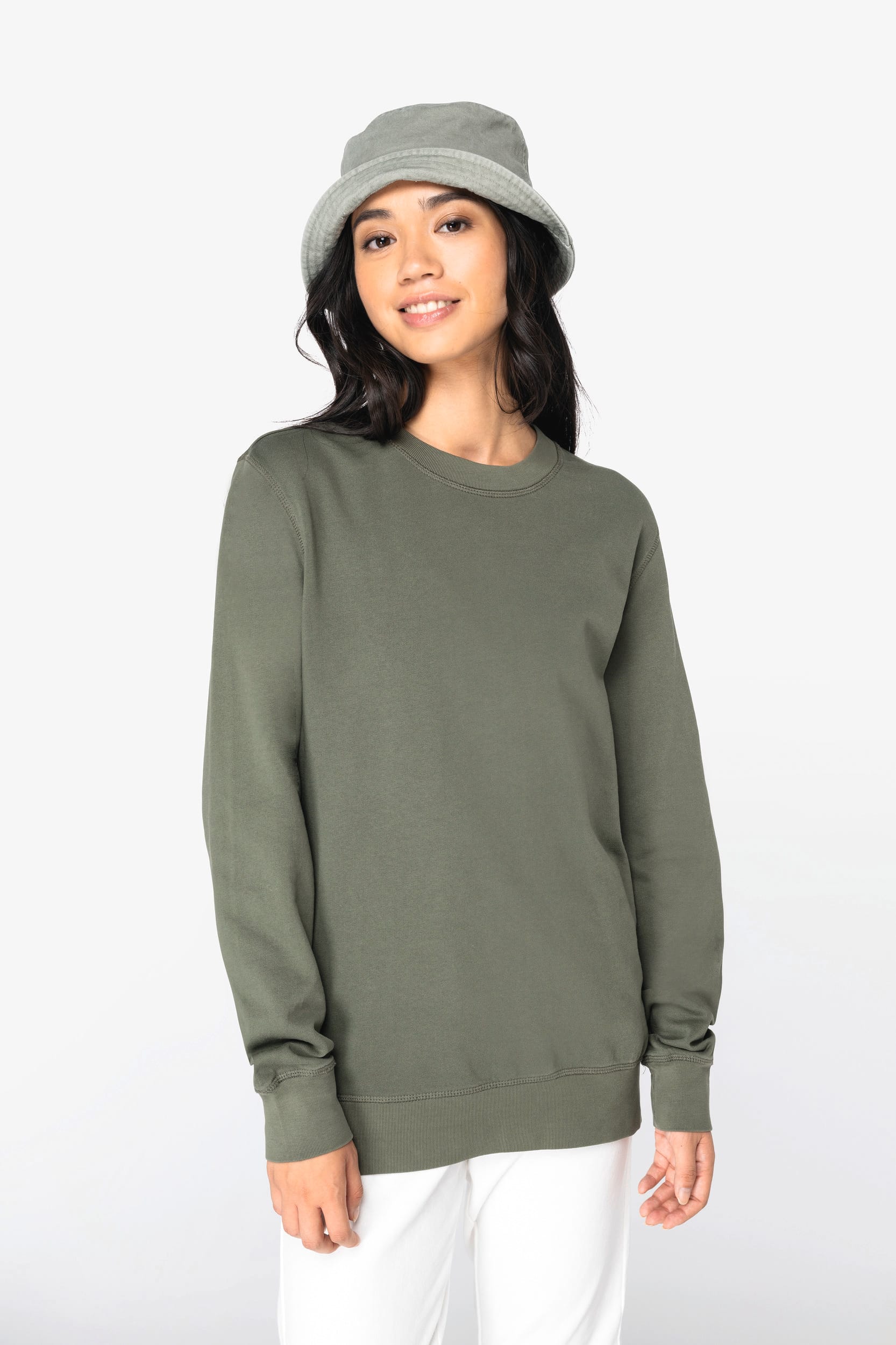 Sweat-shirt écoresponsable à col rond French Terry unisexe - Image 3