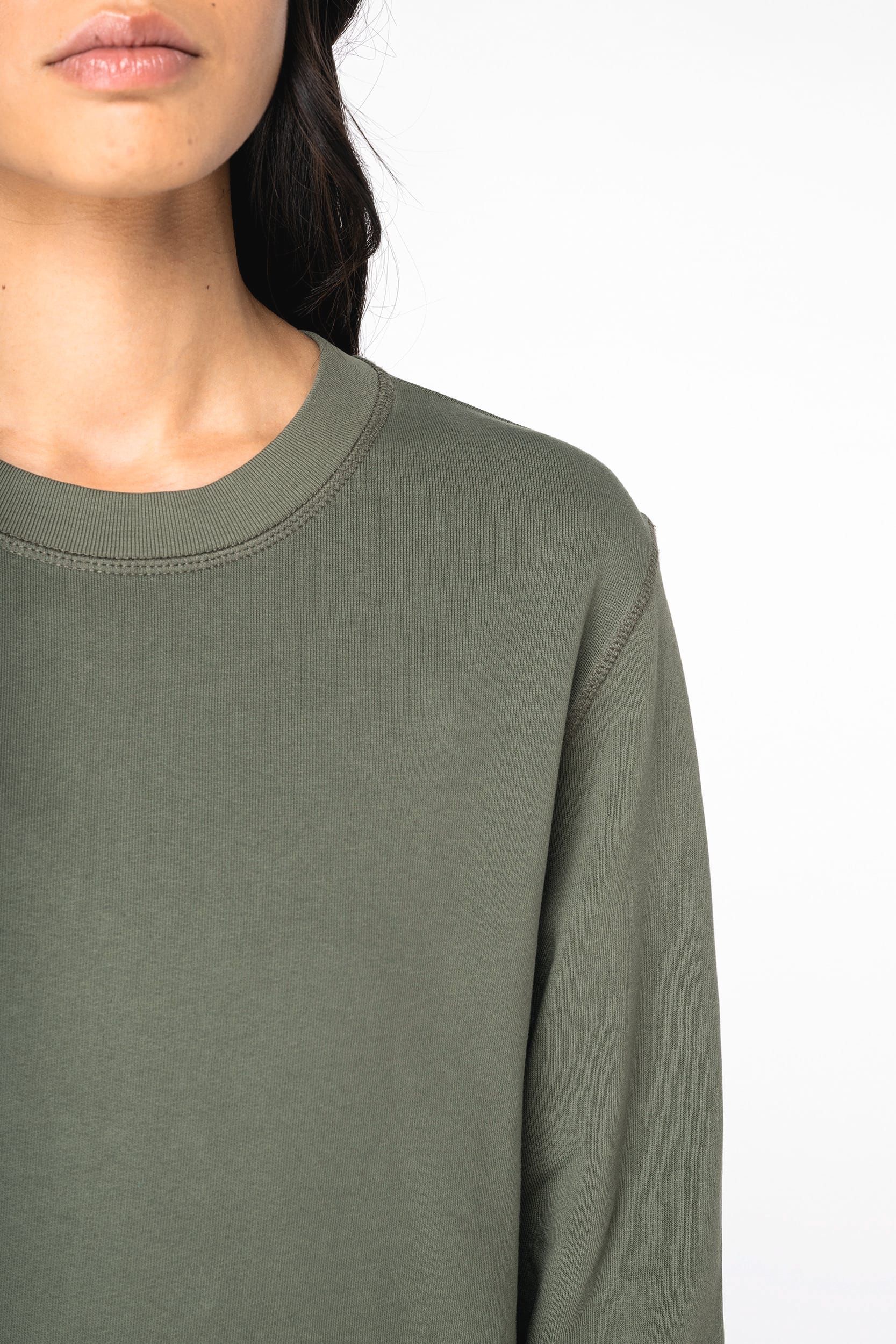 Sweat-shirt écoresponsable à col rond French Terry unisexe - Image 7