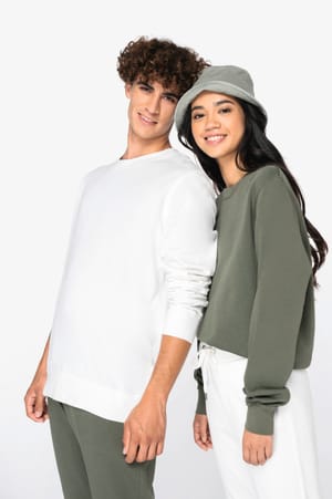 Ecologische uniseks sweater met ronde hals French Terry