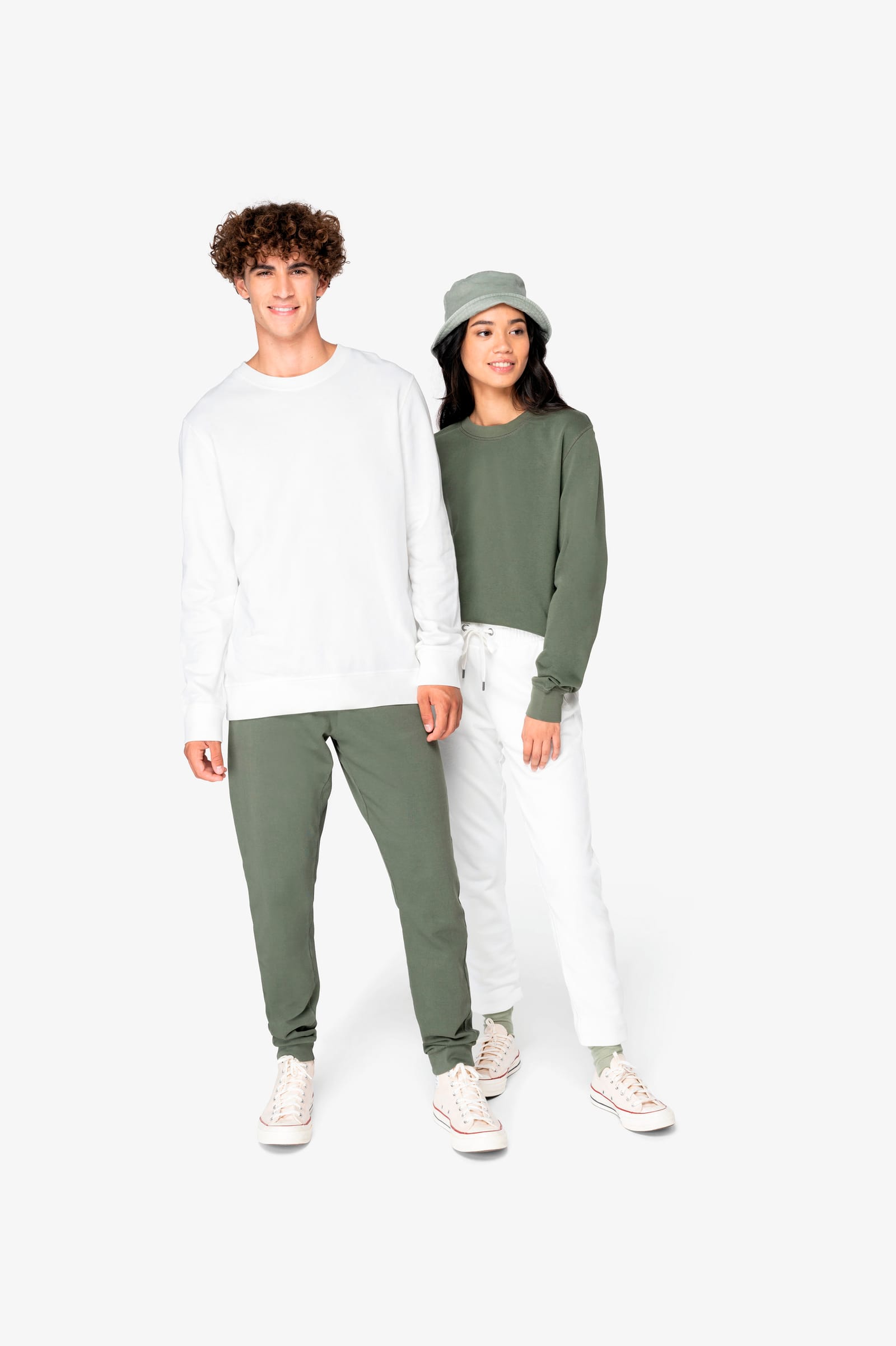 Ecologische uniseks sweater met ronde hals French Terry