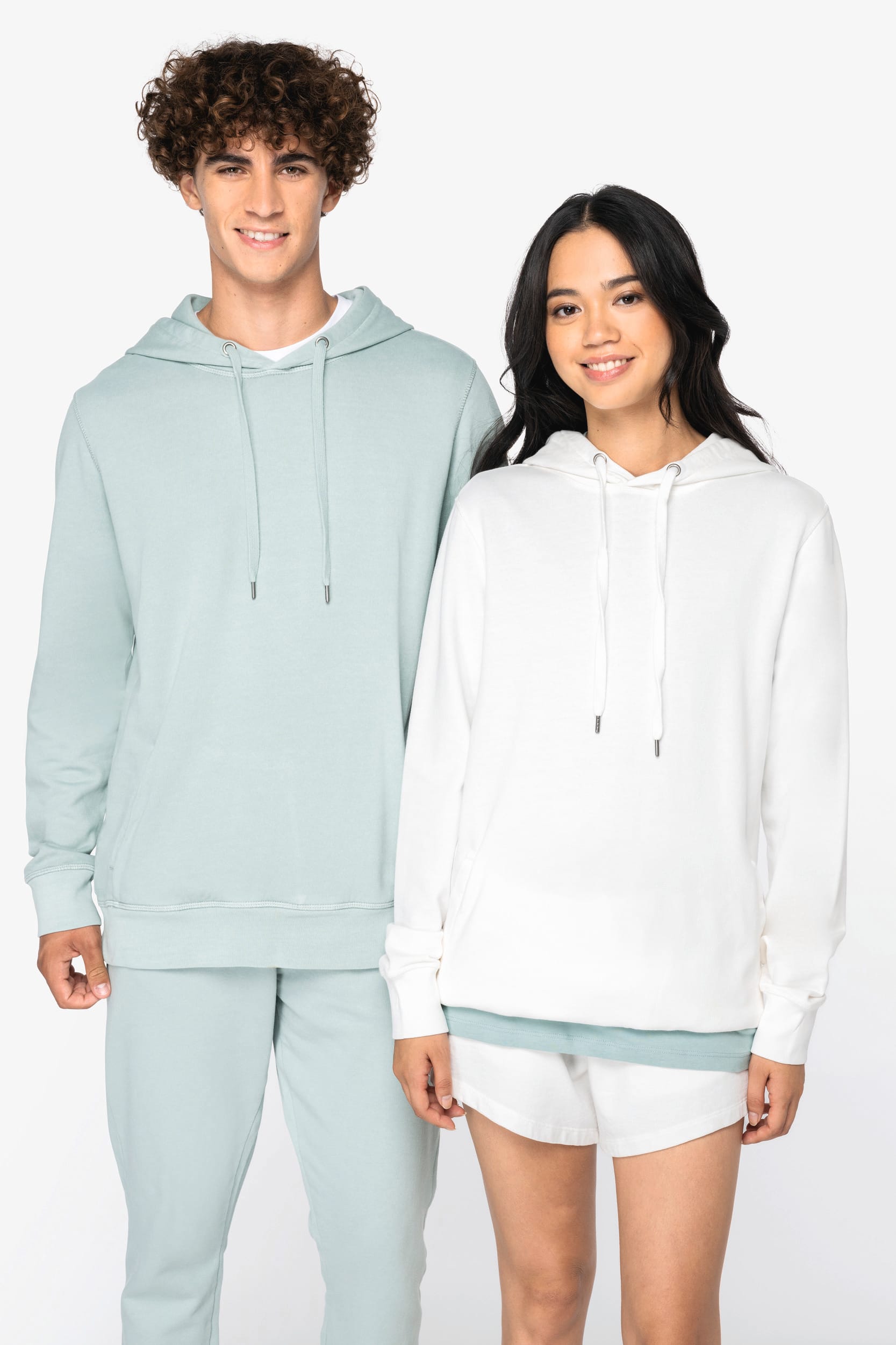 Felpa unisex ecosostenibile con cappuccio French Terry 