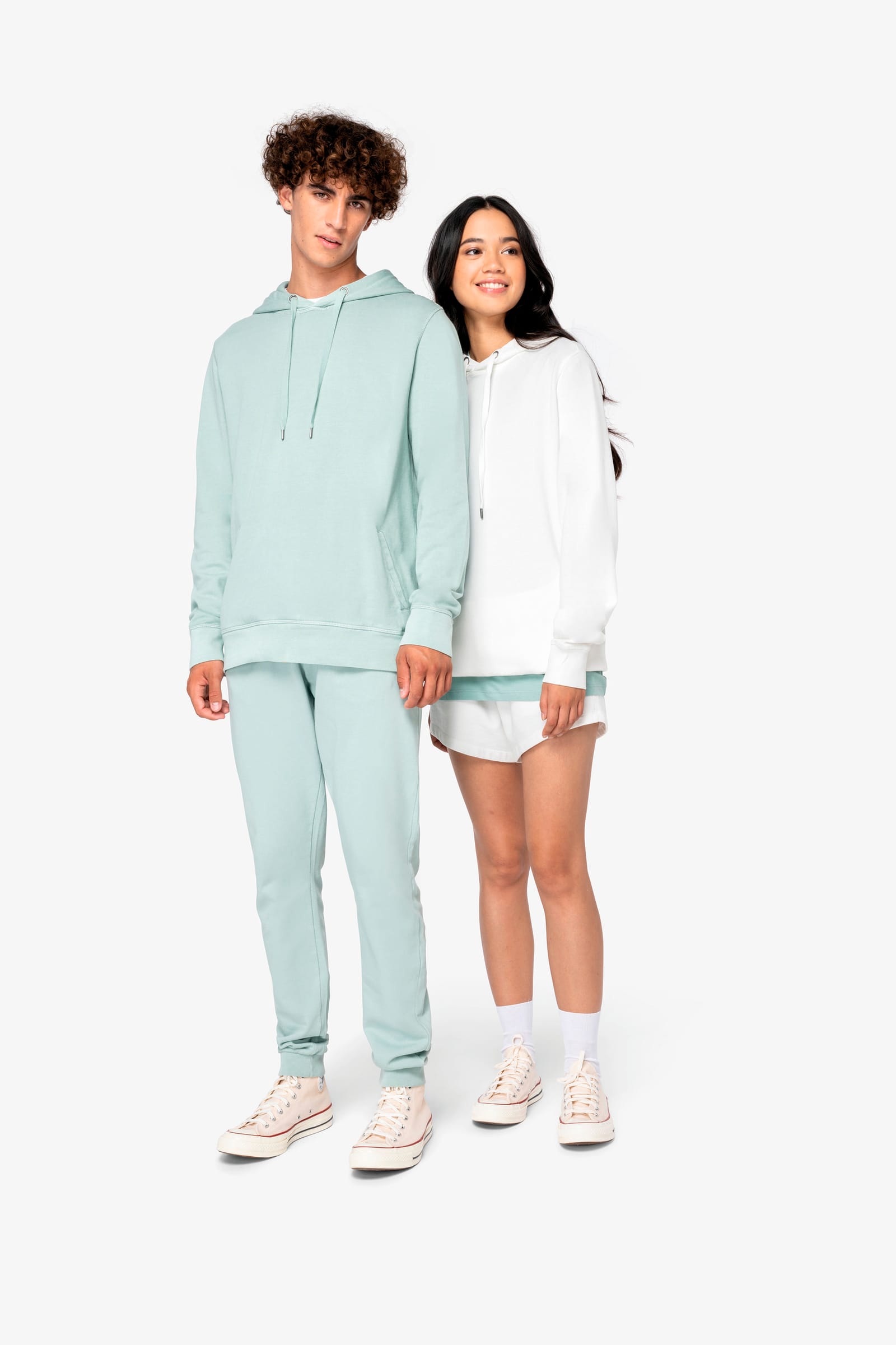 Ecologische uniseks sweater met capuchon French Terry
