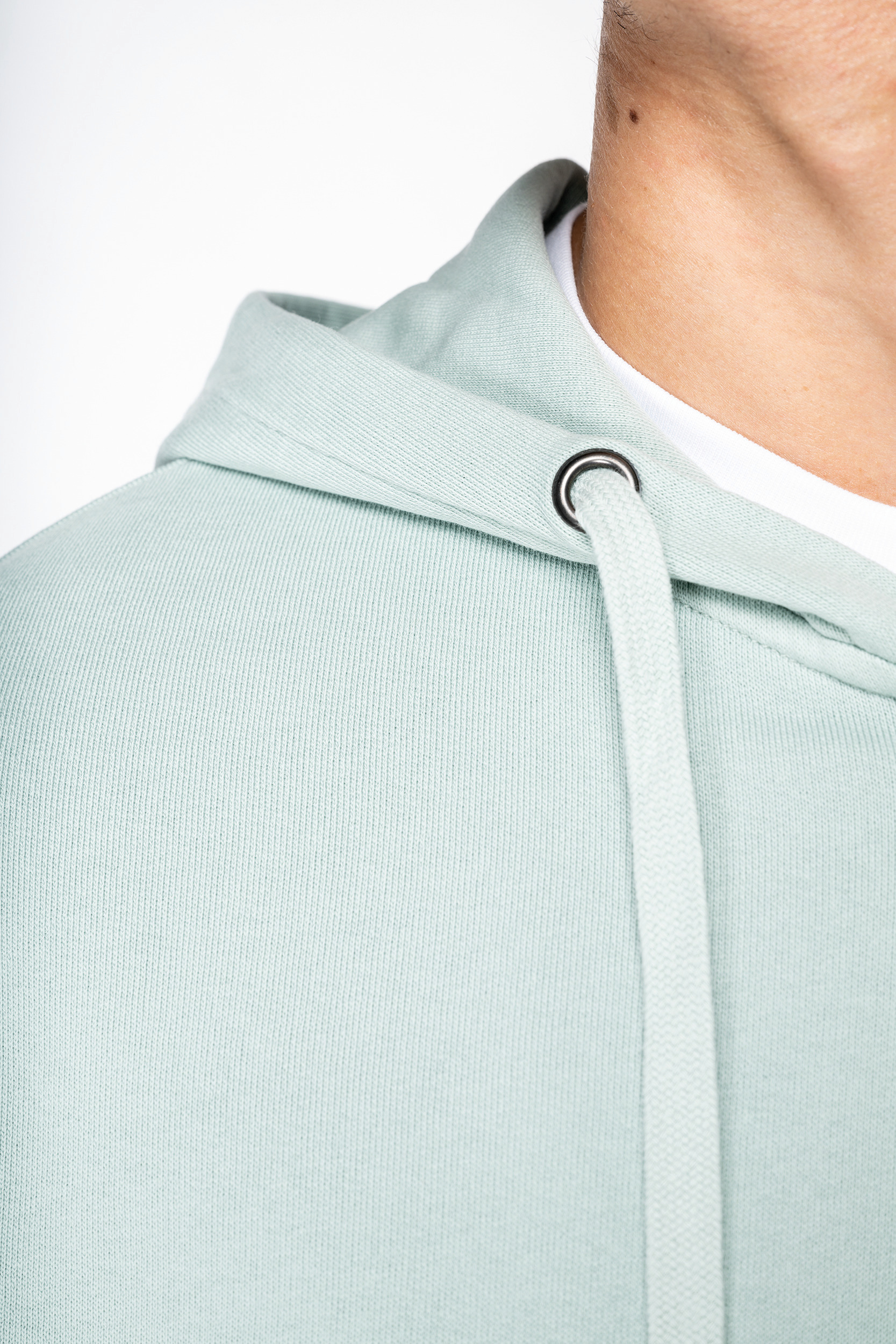 Ecologische uniseks sweater met rits en capuchon French Terry