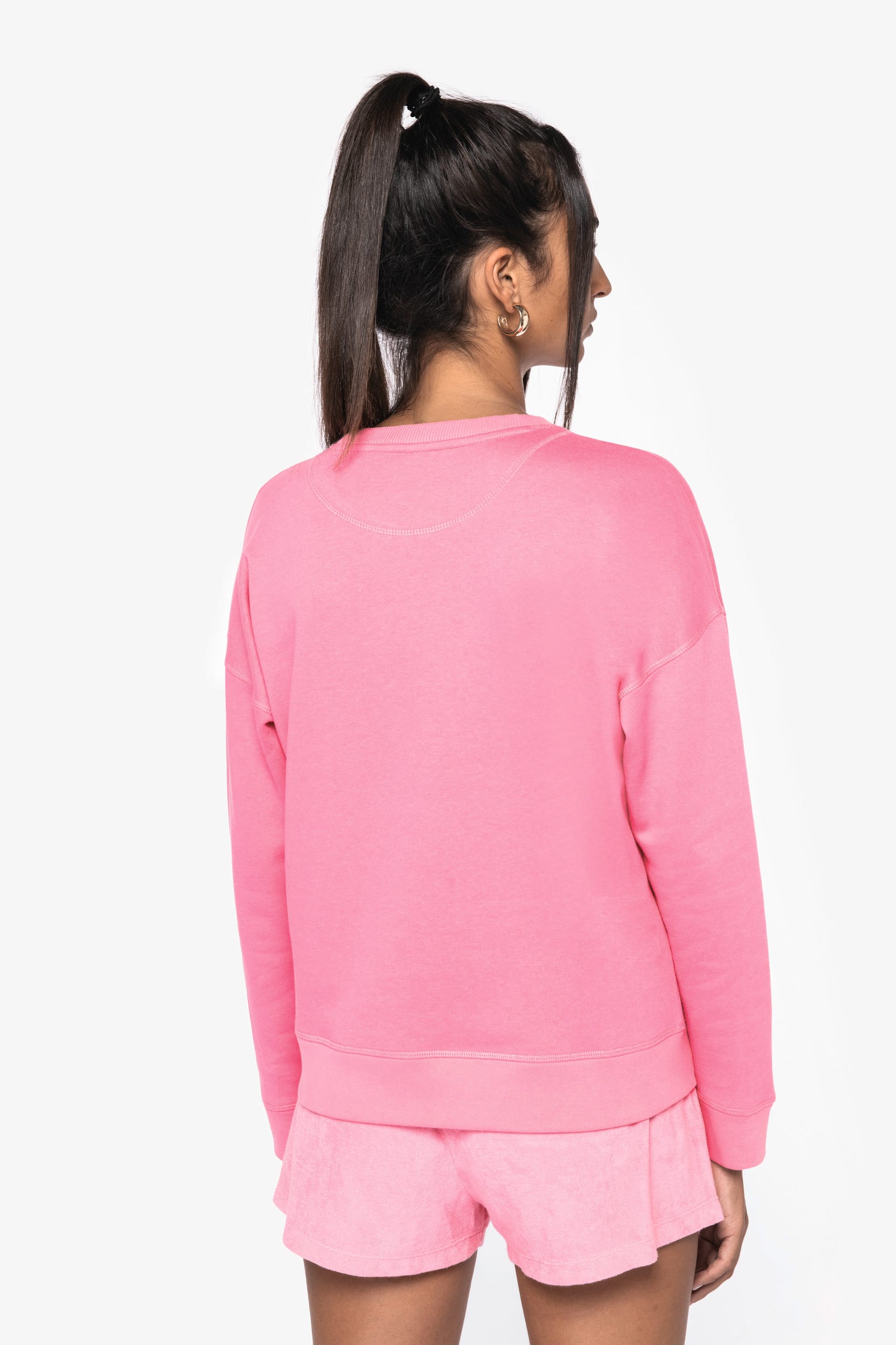 Sweatshirt eco-responsável com ombros descaídos de senhora