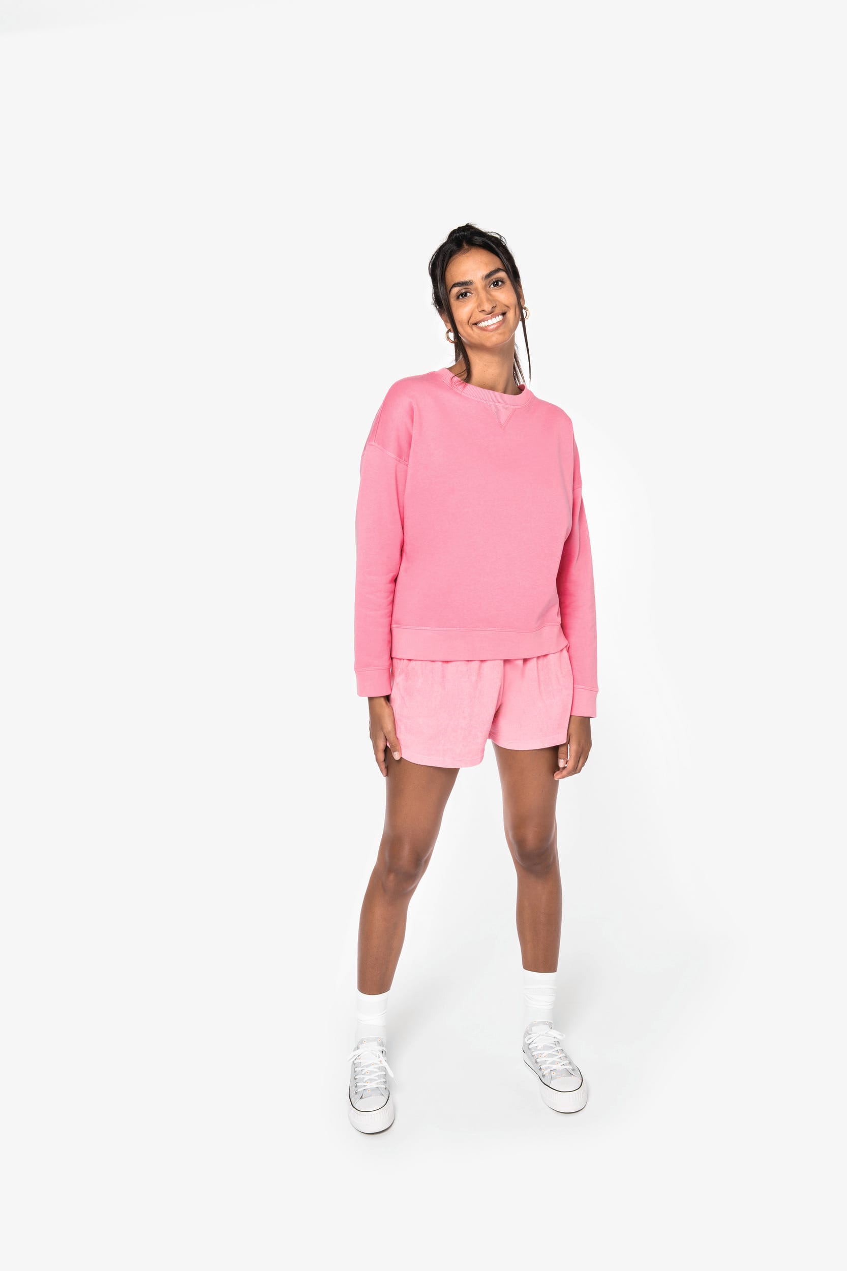 Sweatshirt eco-responsável com ombros descaídos de senhora