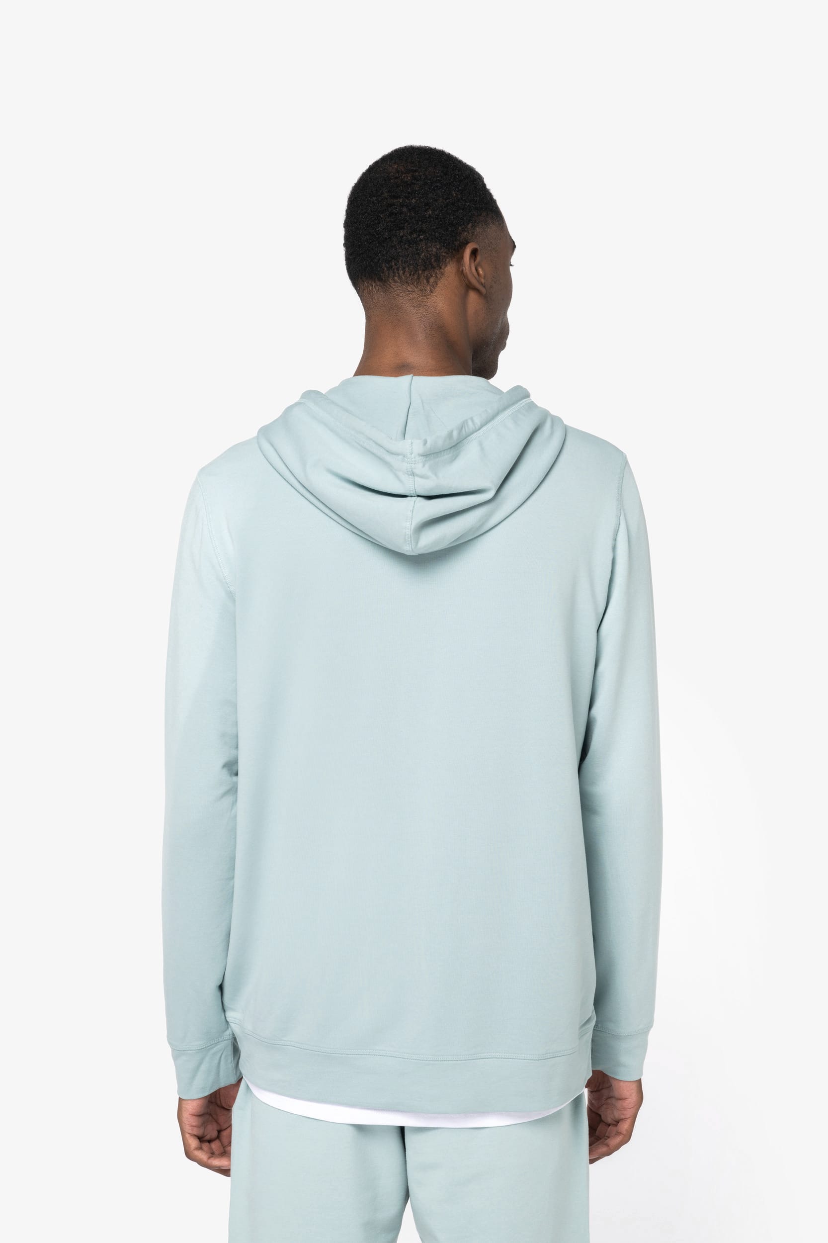 Sweatshirt eco-responsável com fecho e capuz de homem