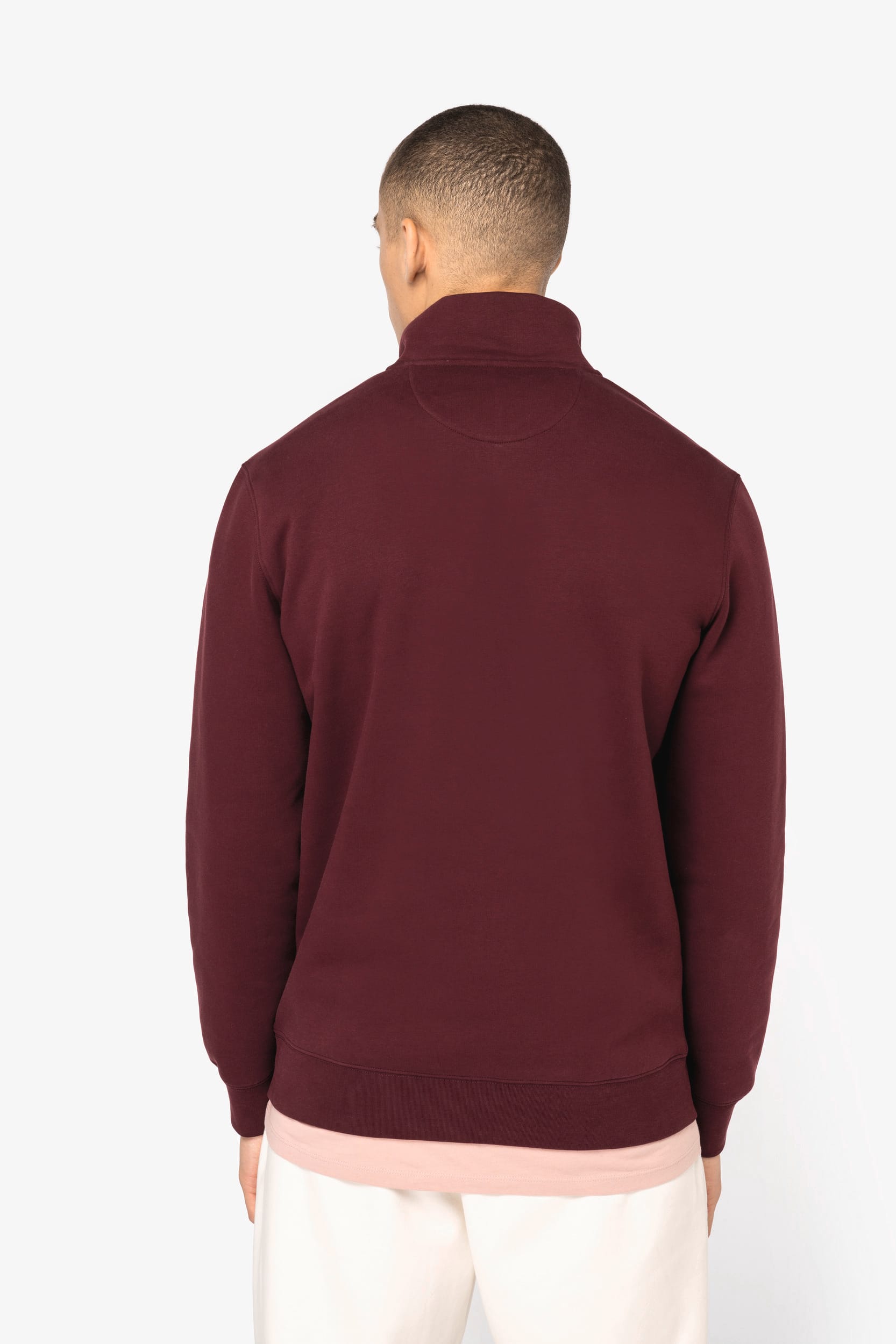Men's eco-friendly zip high neck sweatshirt - Native Spirit