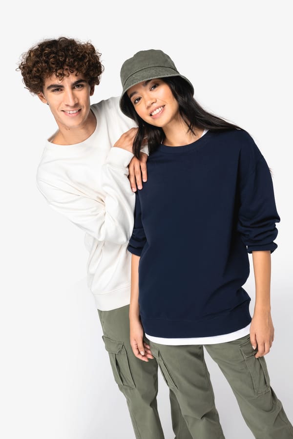 Veste sweat basique lavée col rond en fleece main image 1