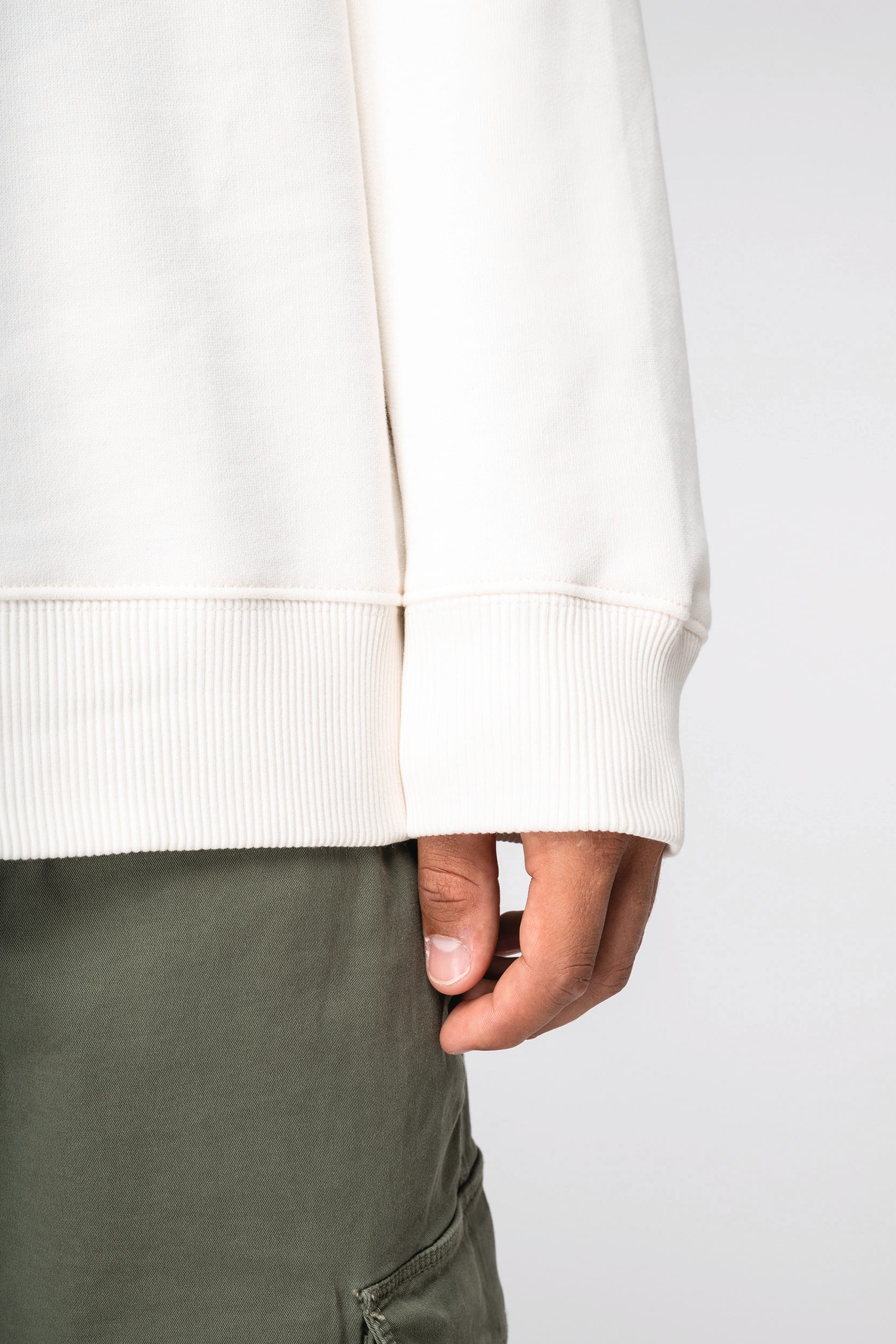 Sweat-shirt écoresponsable à col rond à épaules tombantes French Terry unisexe - Image 10