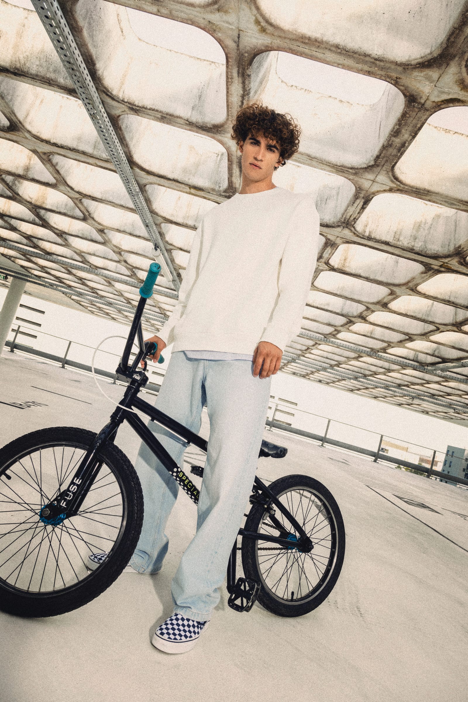 Ecologische uniseks sweater met ronde hals en verlaagde schouders French Terry