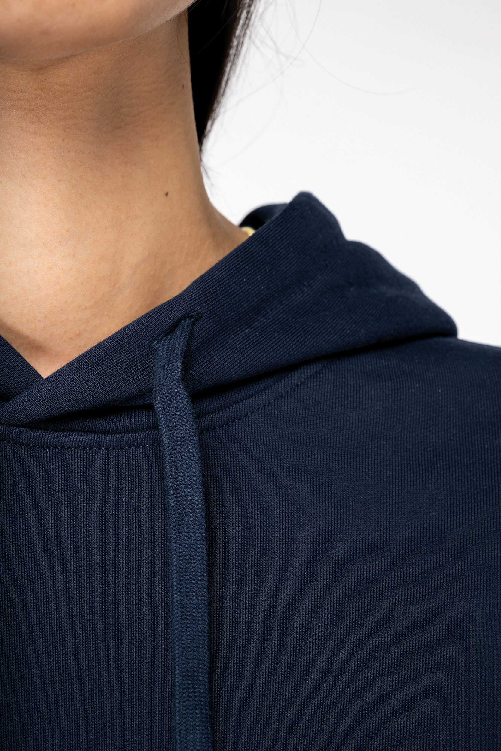Ecologische uniseks sweater met capuchon en verlaagde schouders French Terry