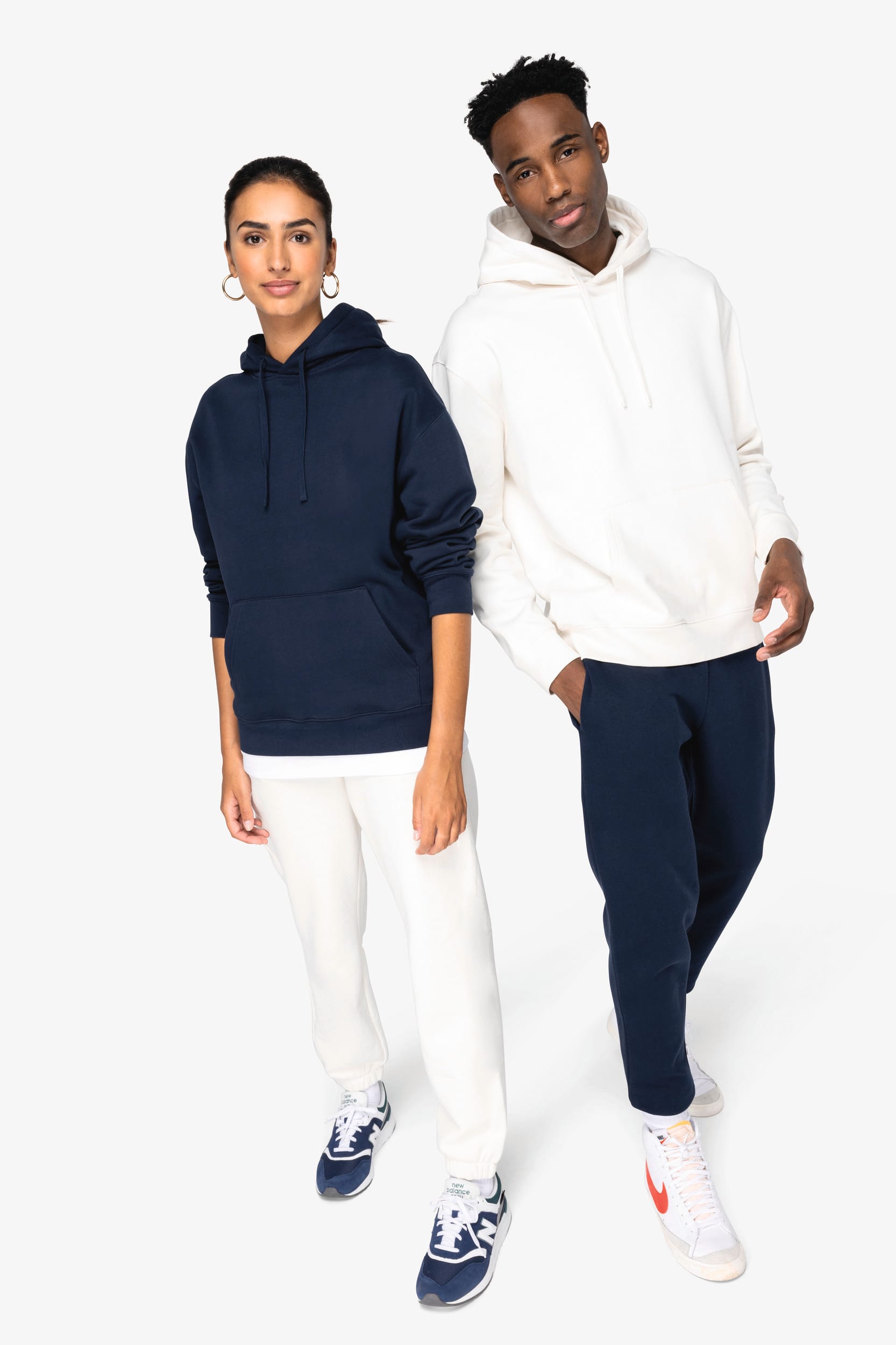 Sweat-shirt écoresponsable à capuche à épaules tombantes molleton gratté unisexe - Image 2